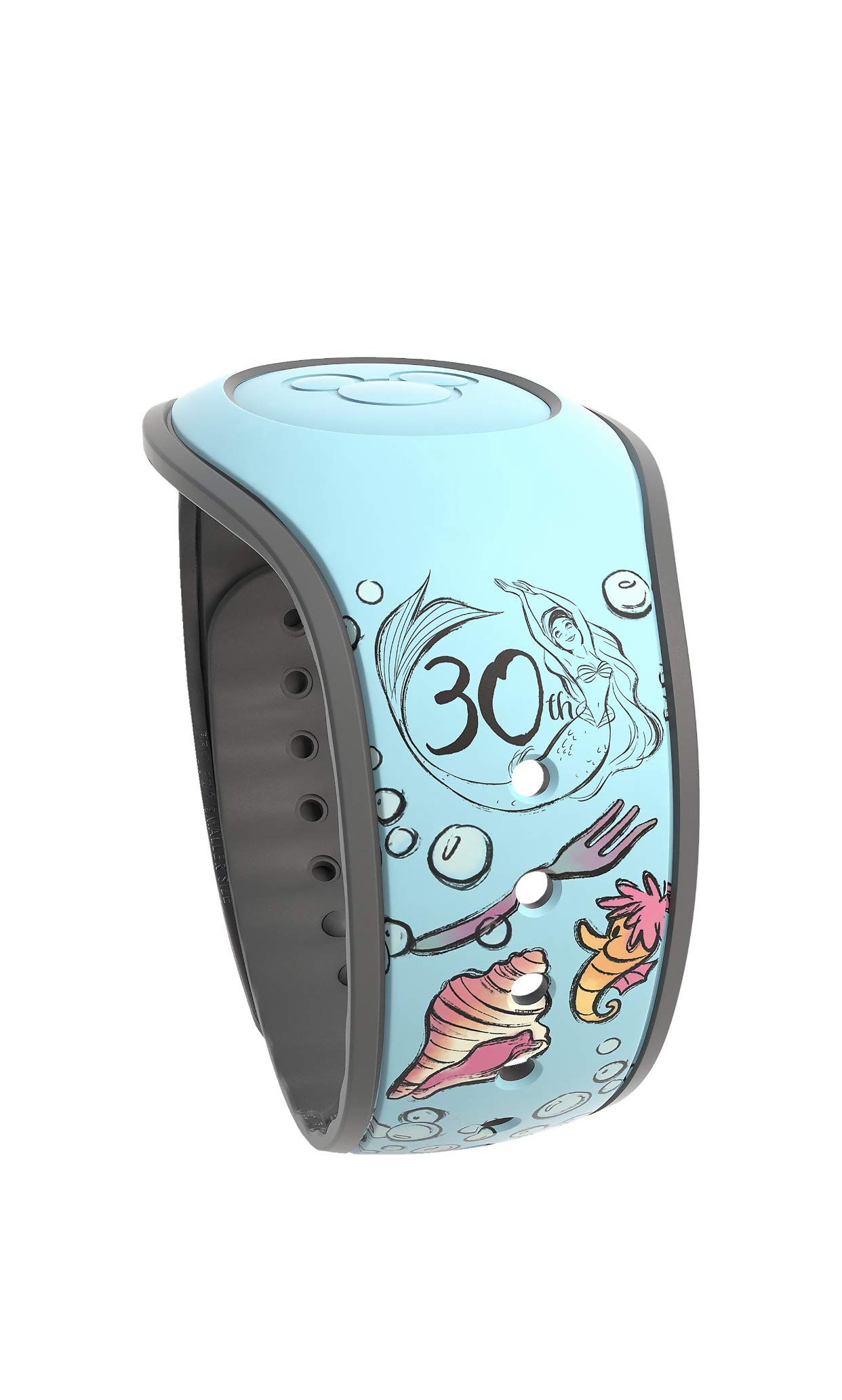Disney Parks Magic Band - The Little Mermaid 30th Anniversary Edition with Ariel & Flounder - Perfect for Theme Park Visits, Disney Vacations & Collectors
