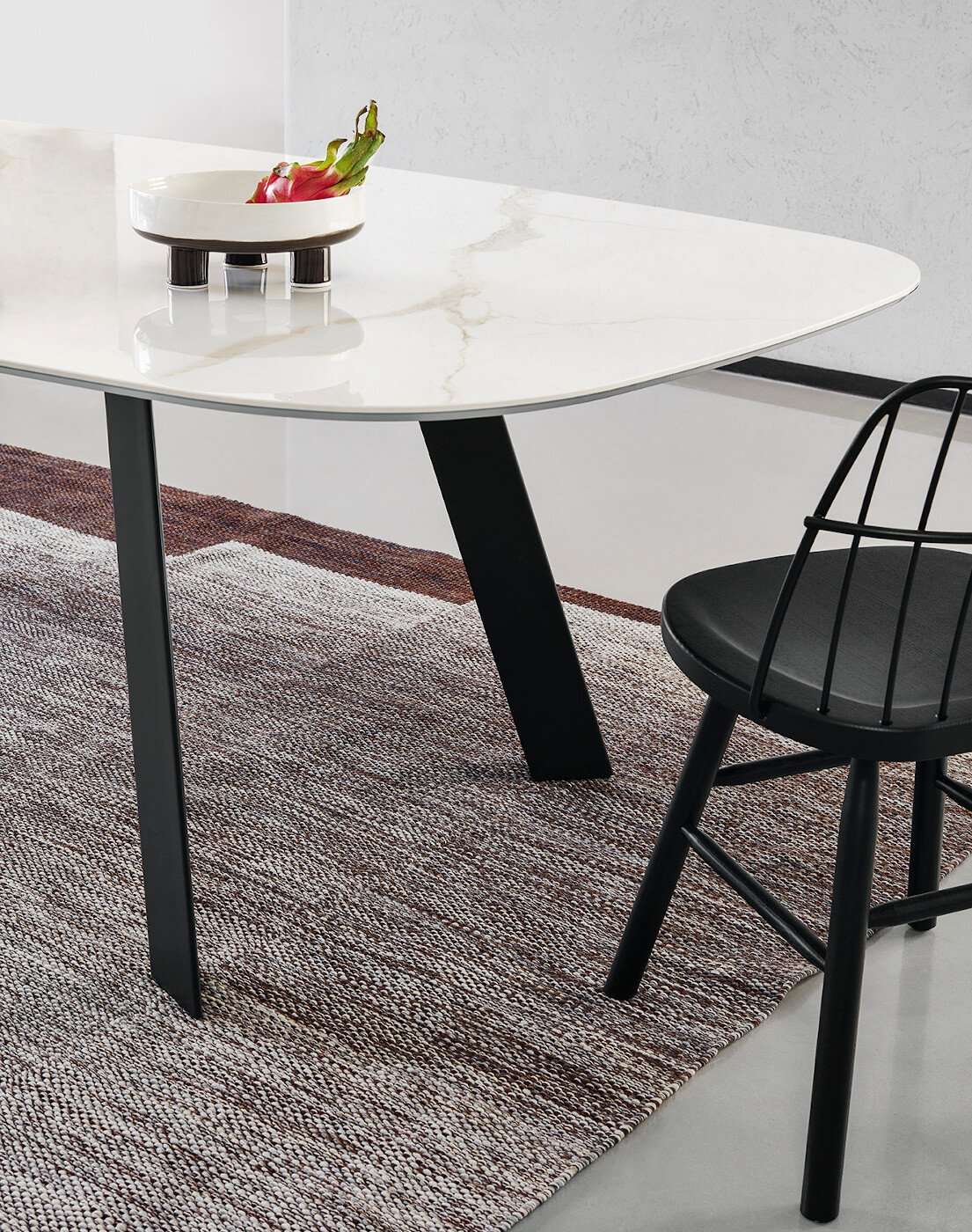 Midj Alexander Barrel-Shaped Dining Table - Modern Round Wooden Kitchen Table for Small Spaces, Farmhouse & Apartment Dining Rooms