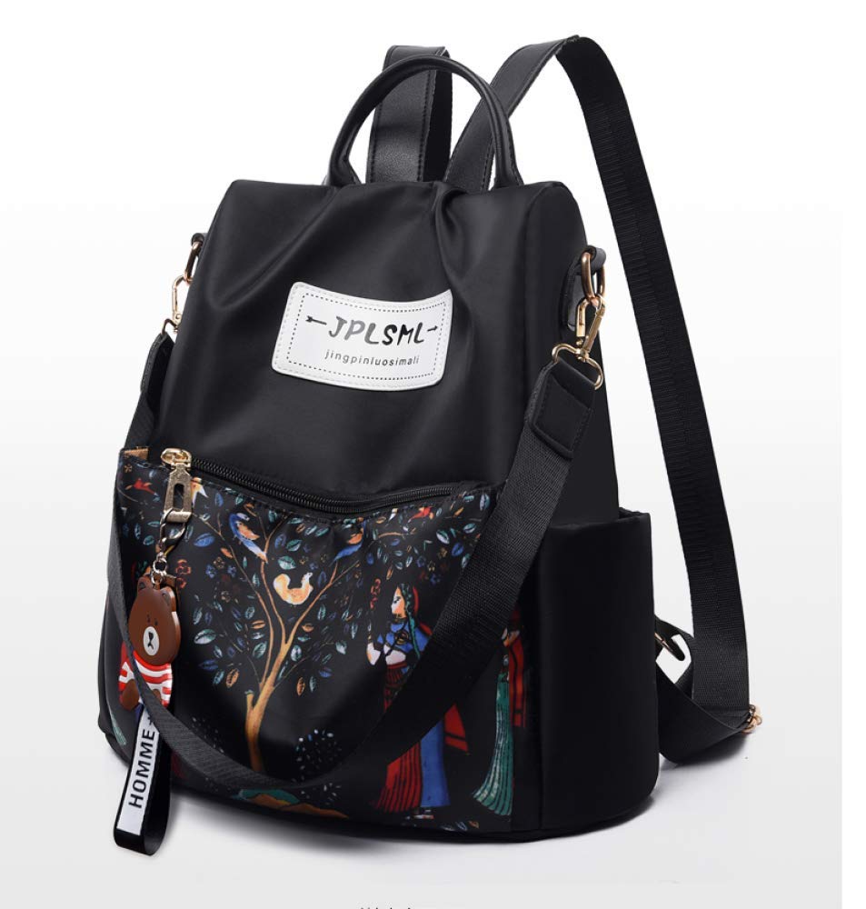 Anti-Theft Women's Travel Backpack - Large Capacity Nylon Laptop Backpack for Commuting, School & Outdoor (32×30×13cm) | Water-Resistant & USB Charging Port - Perfect for Work, College & Travel Adventures