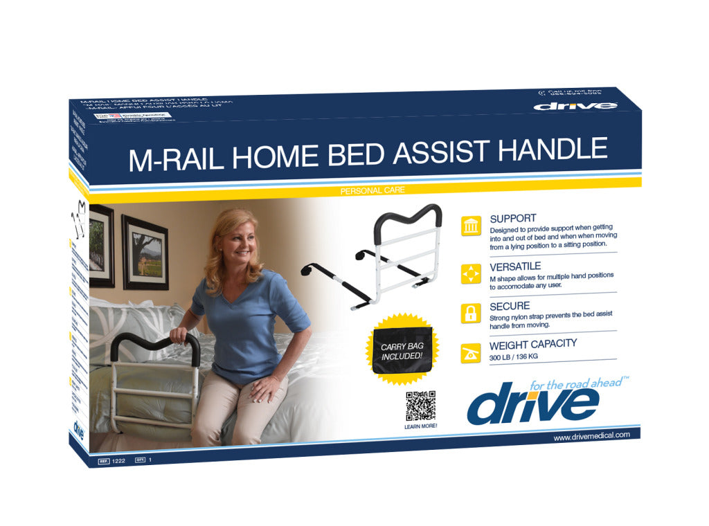 Bed Assist Handle for Seniors & Elderly - Adjustable M Rail Home Safety Grab Bar for Toilet, Shower & Bathroom - Non-Slip Mobility Aid for Fall Prevention & Daily Living Support