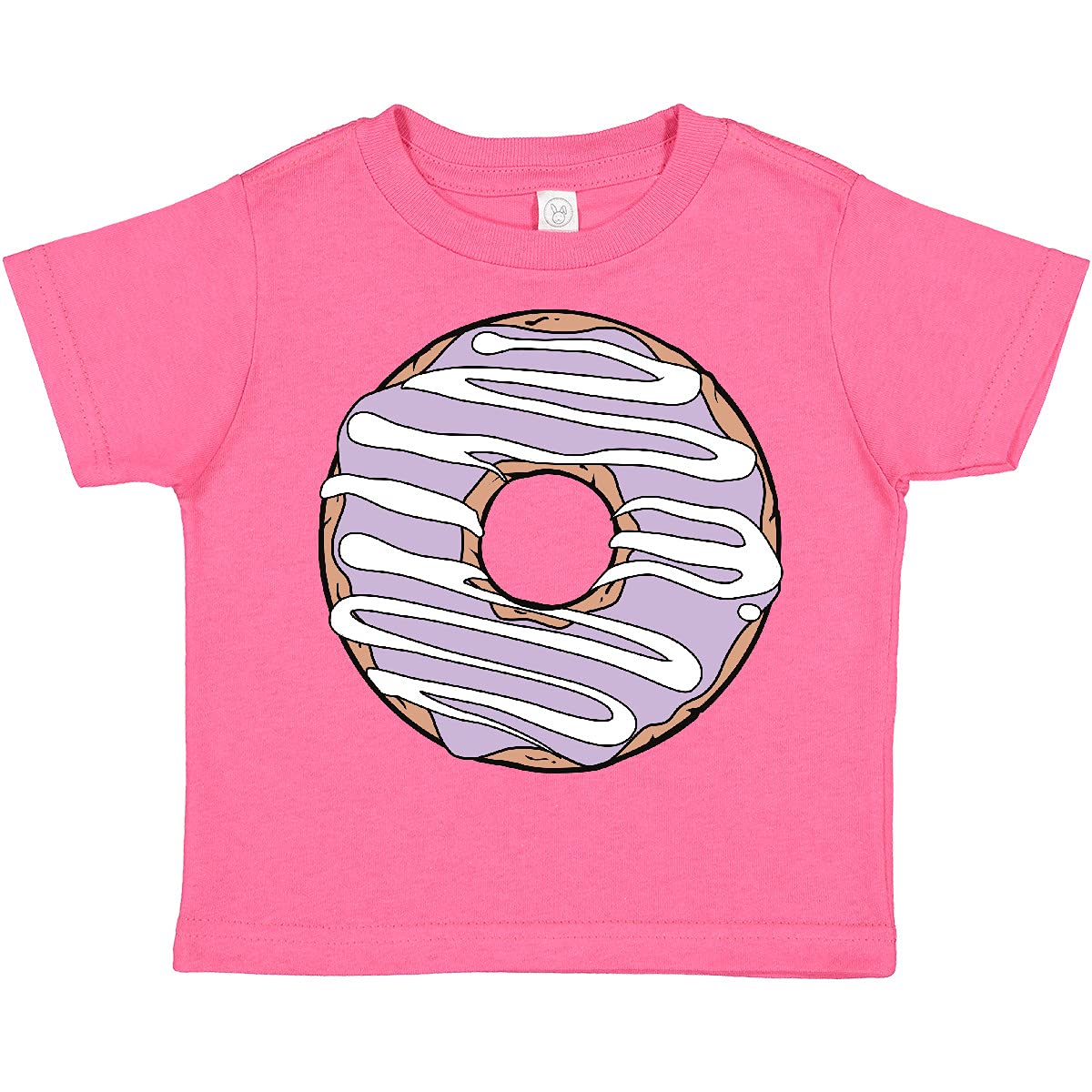 Inktastic Purple Donut Toddler T-Shirt - Cute Doughnut with Icing Design for Kids | Perfect for Birthday Parties, Playdates & Casual Wear