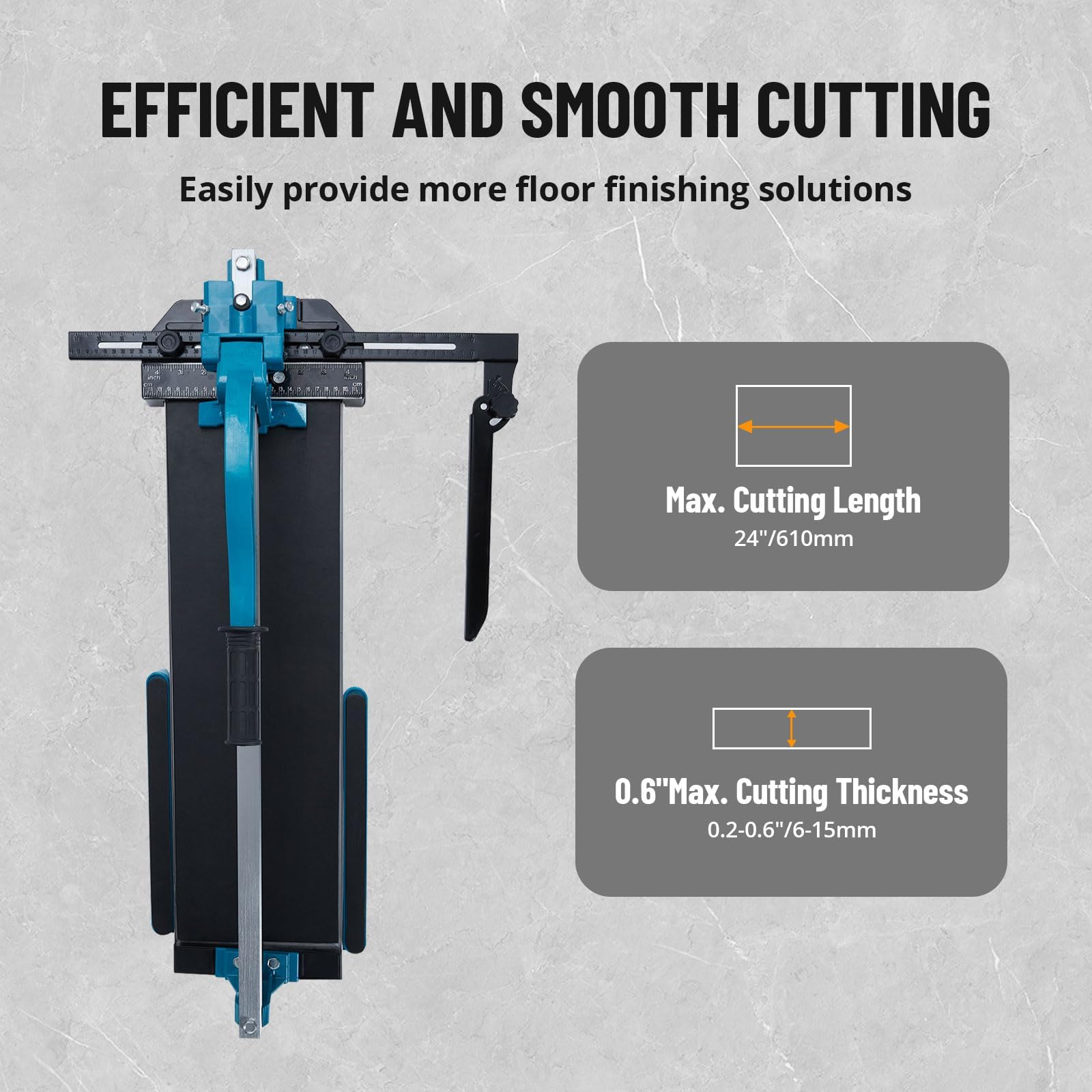 24/32/48 Inch Manual Tile Cutter with Tungsten Carbide Wheel - Infrared Positioning for Precise Cutting - Perfect for DIY Home Renovation, Bathroom & Kitchen Tile Installation (24 Inch)