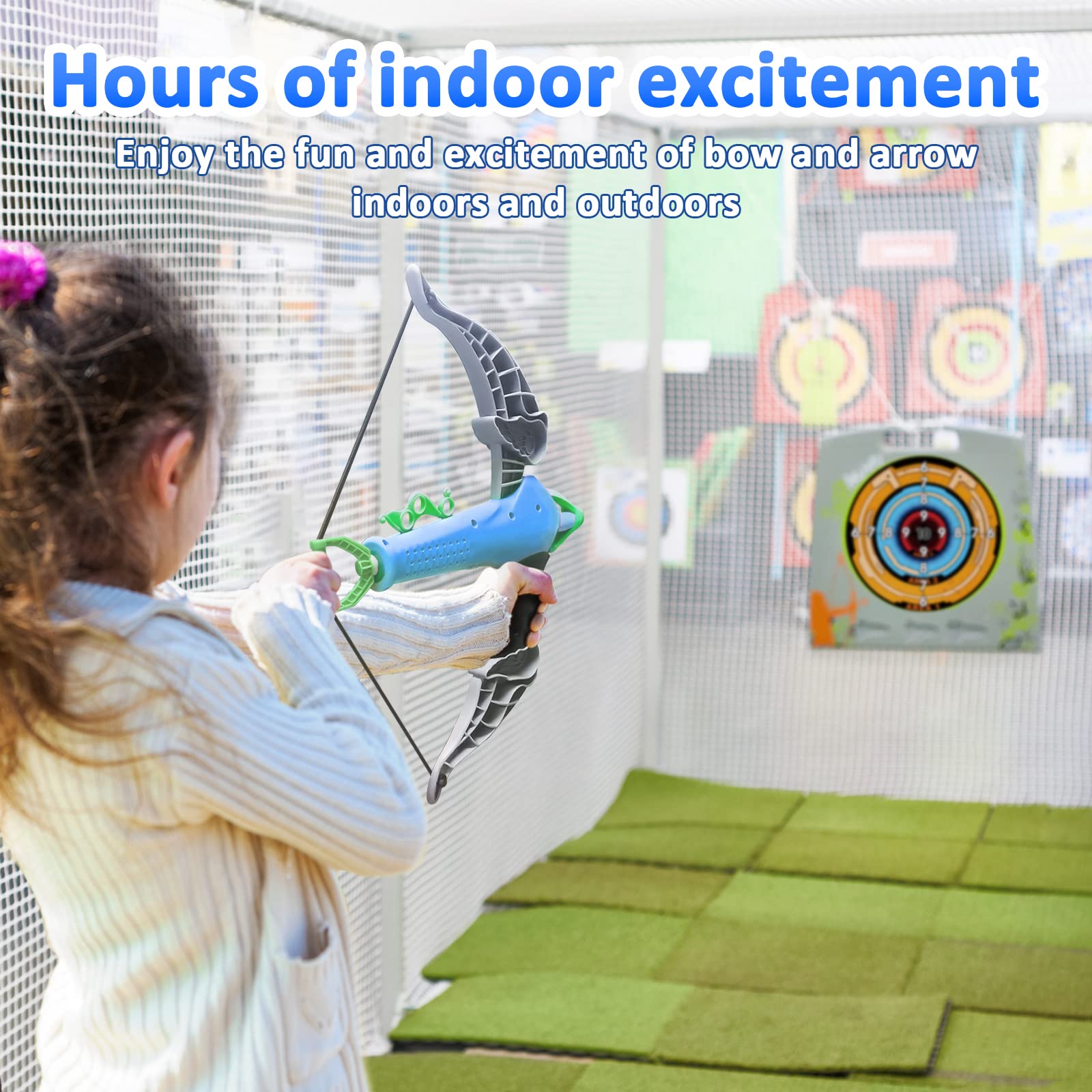 Kids Archery Set with Bow & 20 Suction Cup Arrows - Safe Toy for Boys & Girls Ages 4-8 | Outdoor Play, Birthday Gifts, Pretend Hunting Games & Backyard Fun