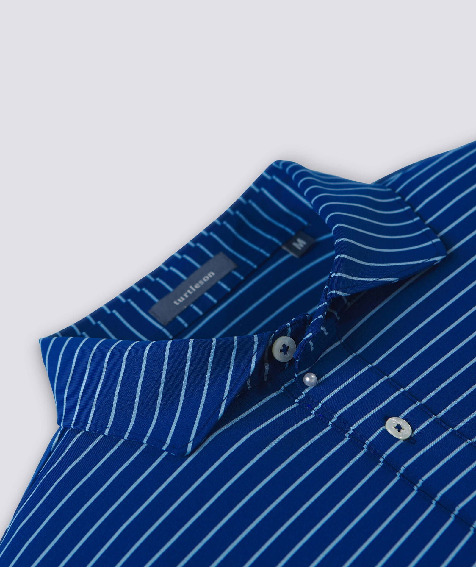 Men's Trey Stripe Performance Polo Shirt - Moisture Wicking, Breathable & Comfortable for Golf, Tennis & Casual Wear