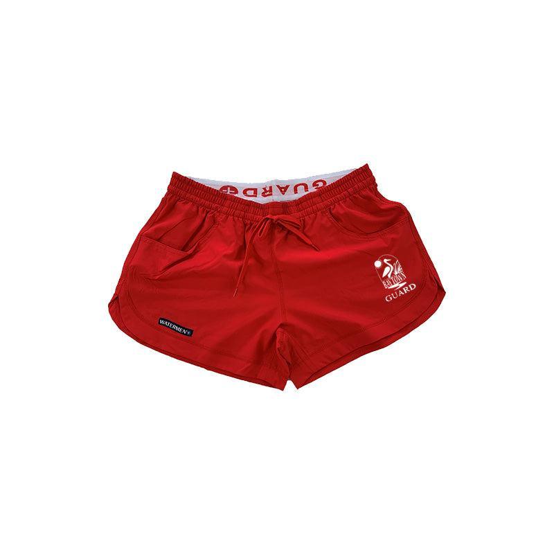 Baytown Women's Aloha Stretch Guard Shorts with Logo - Comfortable Athletic Shorts for Yoga, Running & Beachwear