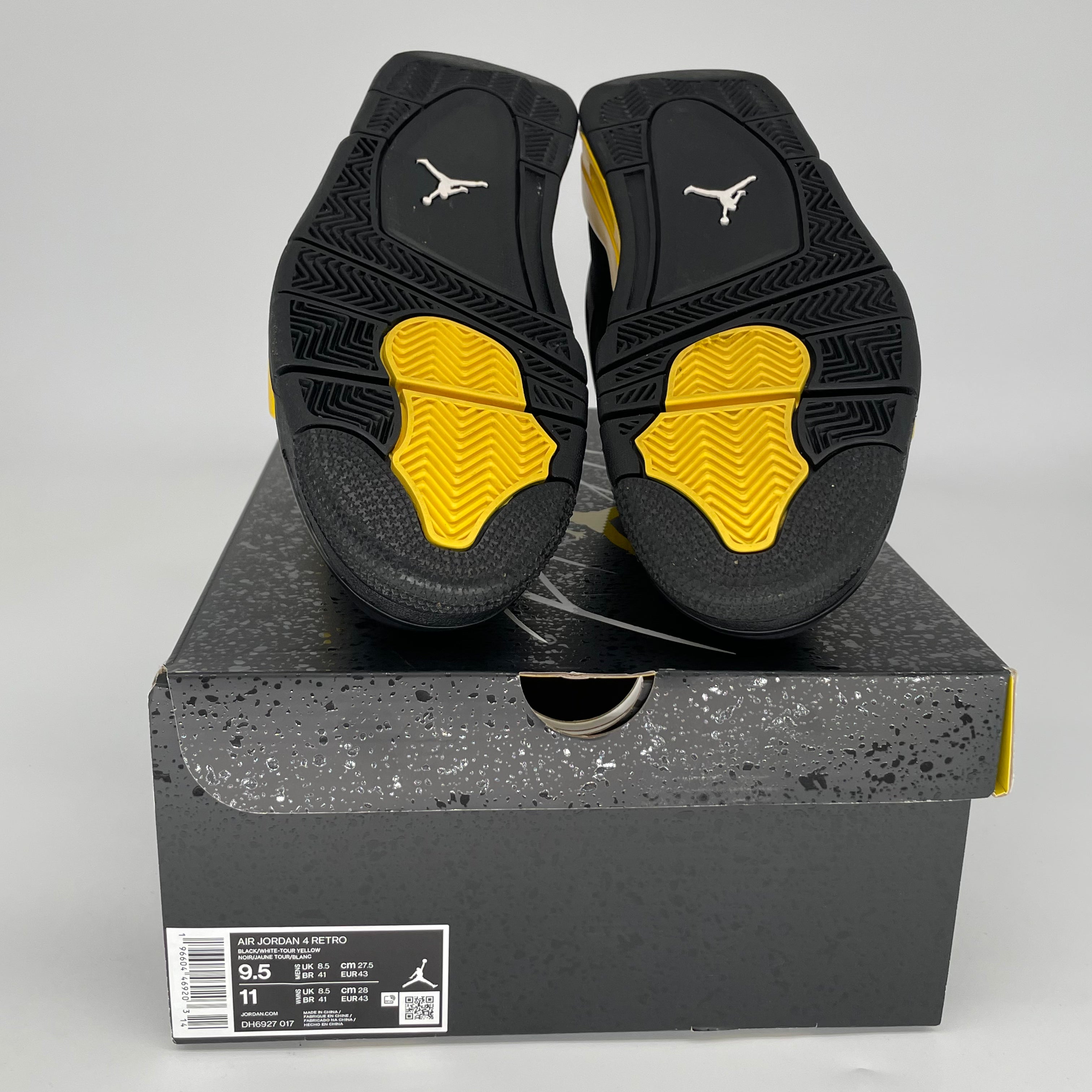 AIR JORDAN 4 THUNDER Retro Sneakers Men's Size 9.5 - DH6927-017 | Basketball Shoes for Men, Streetwear Fashion & Casual Wear