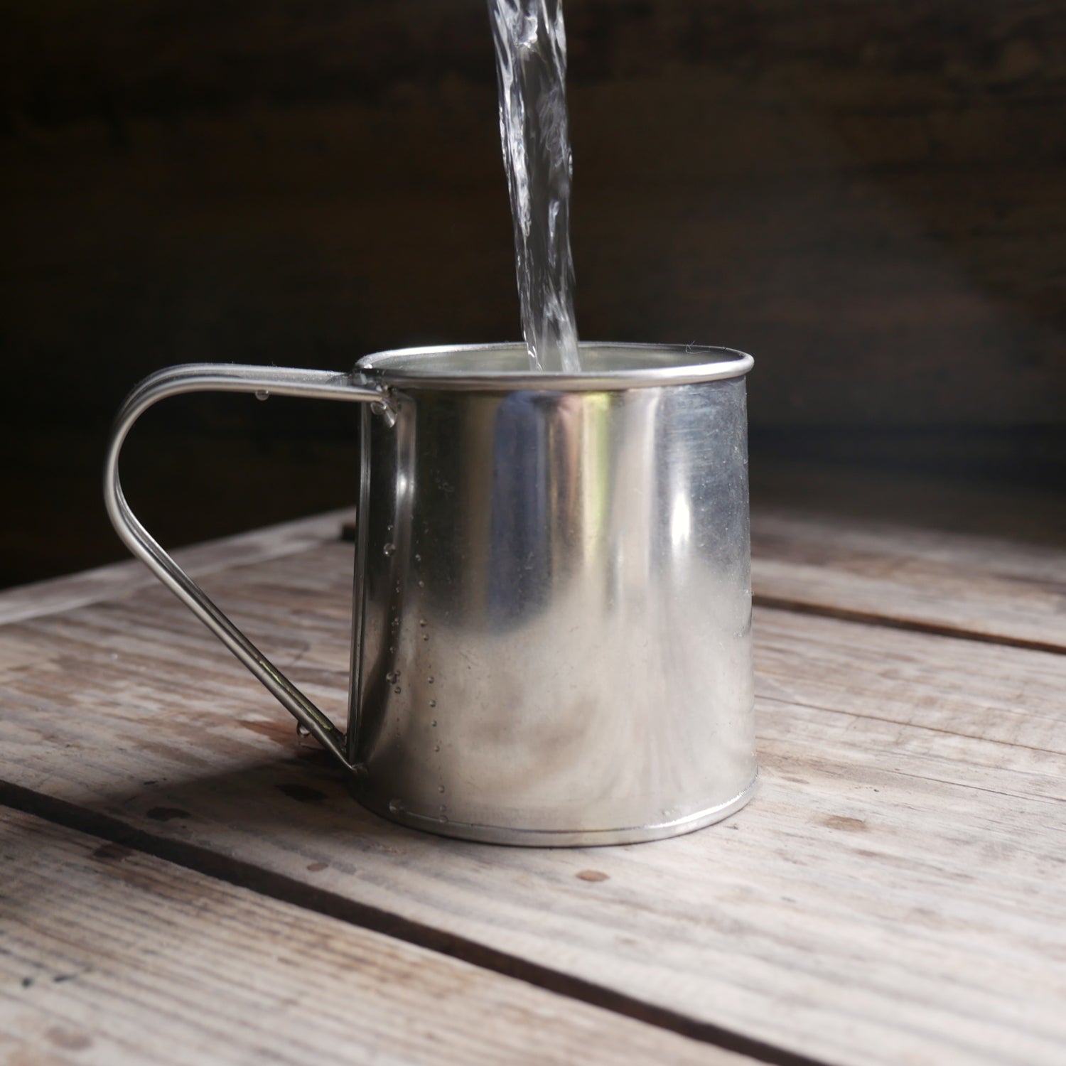 Vintage Style 16oz Pint Tapered Tin Cup - Rustic Camping, Hiking & Outdoor Drinking Mug - Perfect for Coffee, Tea, Beer & Survival Gear