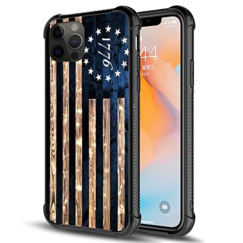 1776 Vintage USA Flag wood American Flag