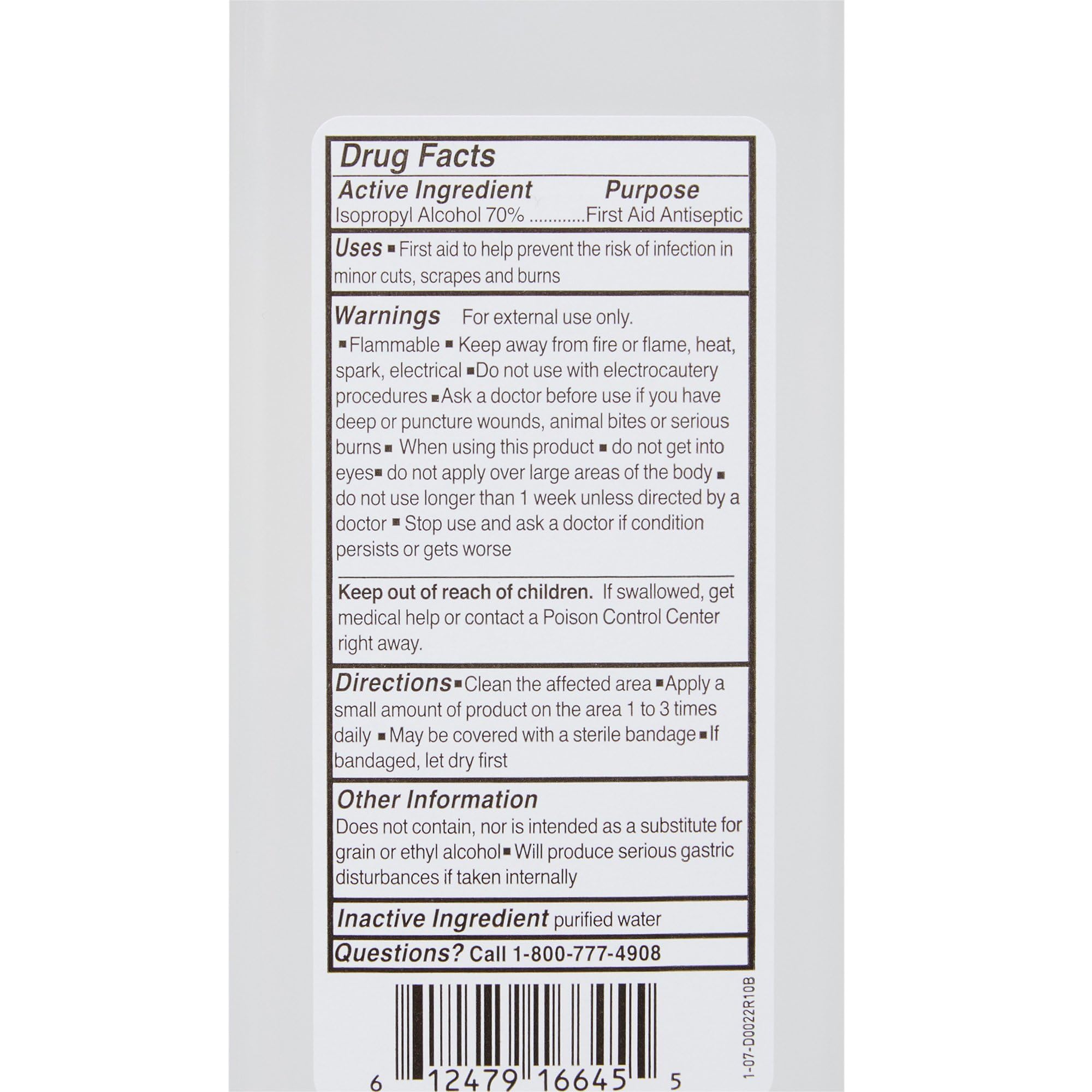 McKesson 70% Isopropyl Rubbing Alcohol USP (12-Pack, 16 oz) - First Aid Antiseptic for Wound Cleaning, Sanitizing Surfaces & Medical Equipment Disinfection