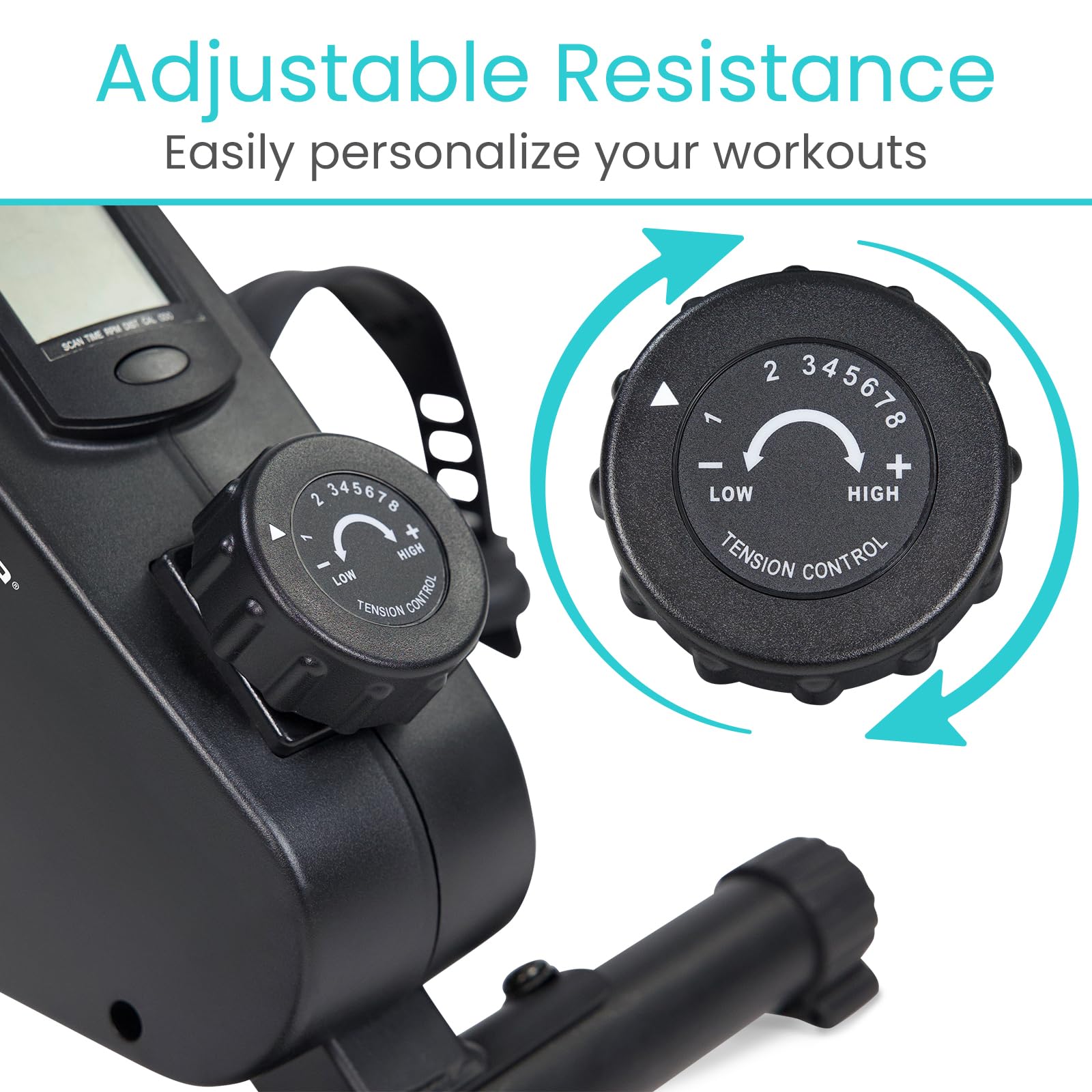 Vive Under Desk Bike - Magnetic Pedal Exerciser for Home & Office - Quiet Stationary Cycling Bike for Seated Arm & Leg Exercise - Perfect for Work from Home, Office Workouts & Physical Therapy