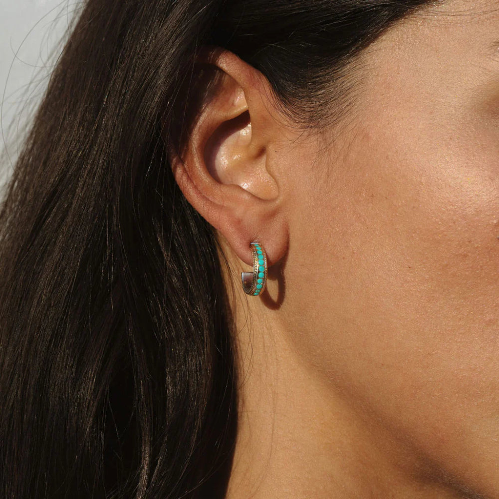 Anna Beck Azul Hoop Earrings - Sterling Silver Dangle Earrings for Women, Trendy Boho Jewelry Gift - Perfect for Parties, Weddings & Everyday Wear