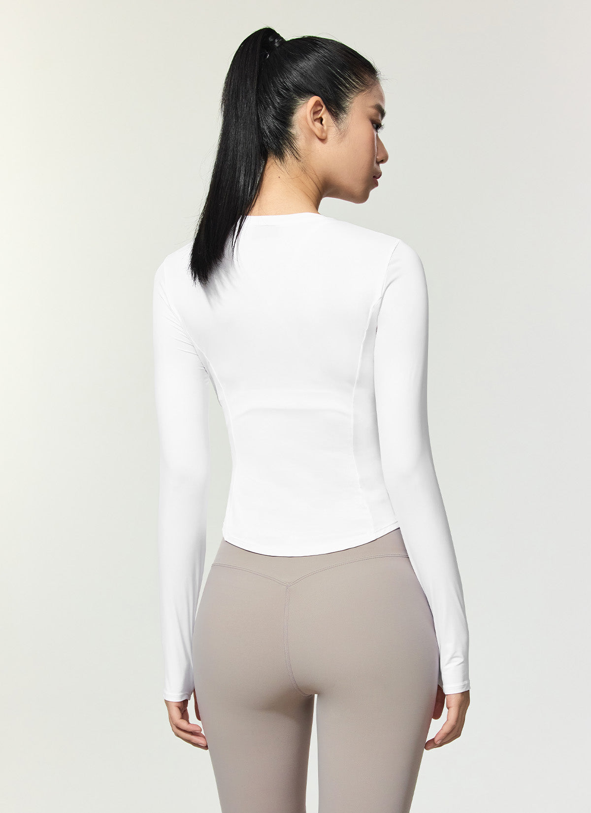 Breathable Cooling Princess Finger Hole Long Sleeve Shirt - Perfect for Yoga, Running & Outdoor Activities