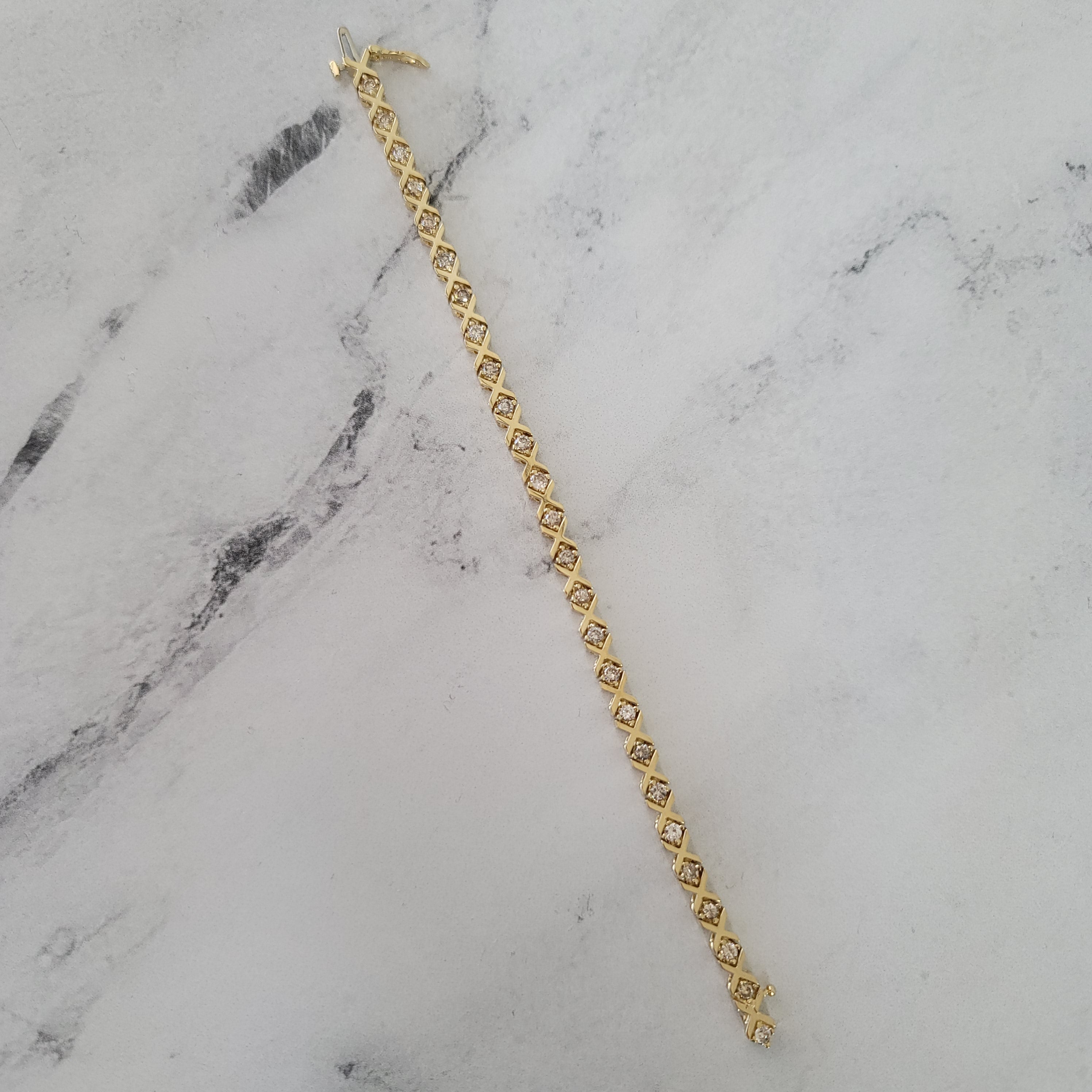 2 Carat XOXO Love Theme Diamond Bracelet for Women - Elegant Heart-Shaped Sterling Silver Jewelry Gift for Anniversary, Valentine's Day & Special Occasions