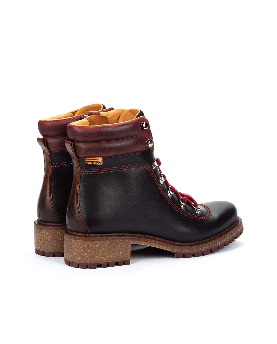 PIKOLINOS Women's Leather Flat Ankle Boots - Comfortable Casual Shoes for Walking, Travel & Everyday Wear