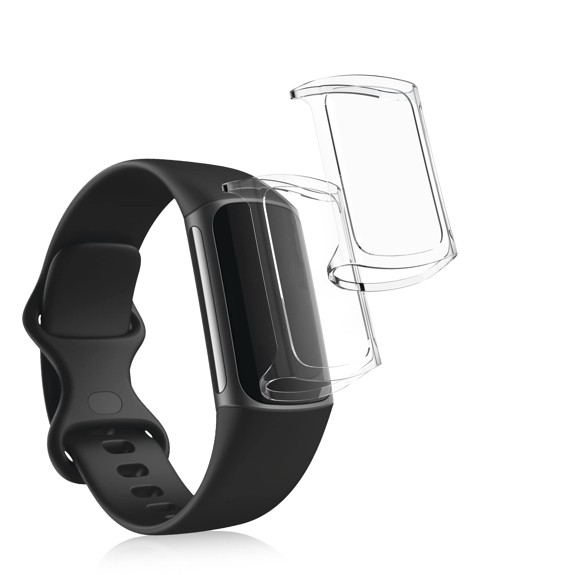 Fitbit Charge 6/5 Case - 2X TPU Silicone Cover - Transparent for Workout Protection