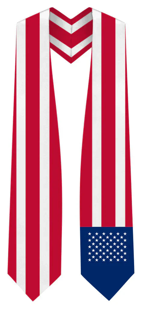 International Flag Graduation Stole - Multicolor Sash for Graduation Ceremony - Perfect for High School & College Commencement