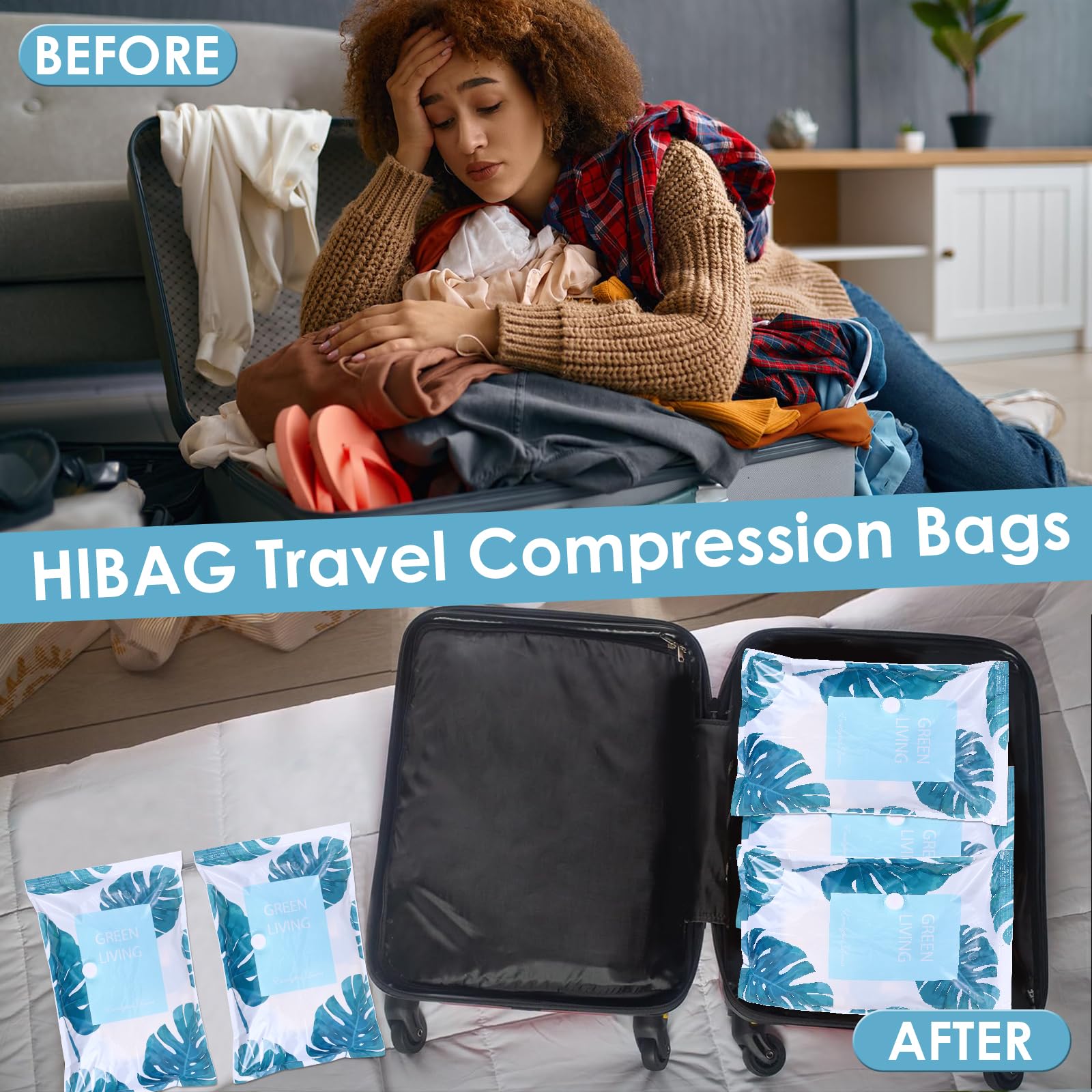 Vacuum Storage Space Saver Bags for Clothes, Comforters & Blankets - 4 Small, 4 Medium, 2 Large, 2 Jumbo Bags with Hand Pump - Perfect for Travel, Seasonal Storage & Home Organization