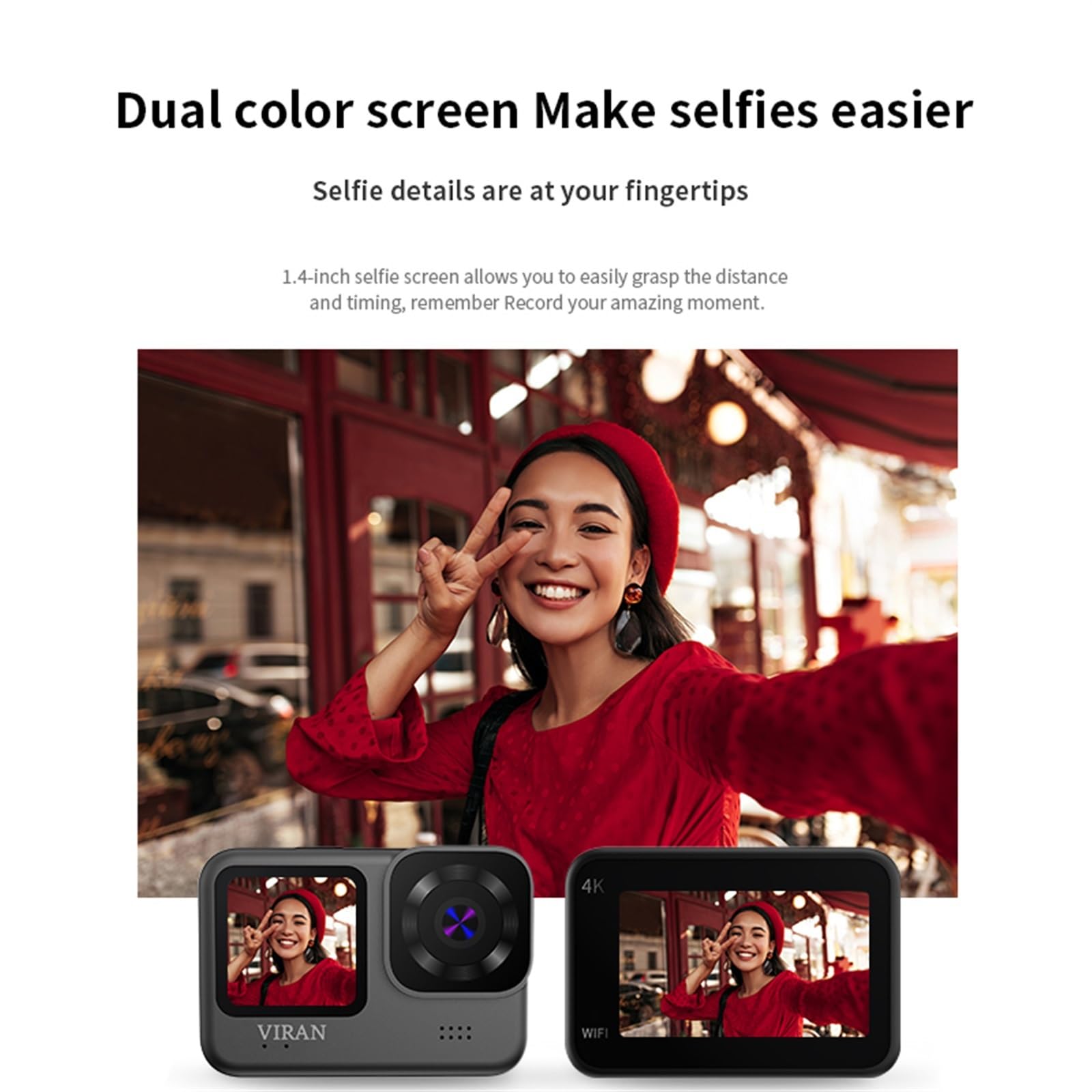MZZYG 4K/60FPS WiFi Action Camera with Remote Control, Anti-Shake Waterproof Sports Camera - 16GB - Perfect for Surfing, Skiing, Cycling & Outdoor Adventures (XJ-V9-16G)