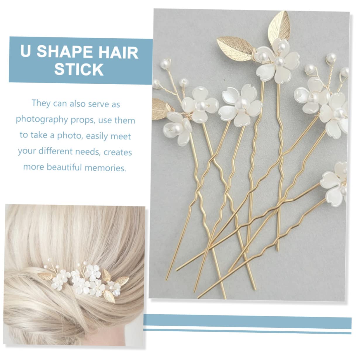 10PCS Pearl Hair Clips for Women - Rhinestone Bridal Hair Barrettes, Metal Crystal Bobby Pins, Wedding Hair Accessories with Flowers & Rhinestones - Perfect for Brides, Prom, Parties & Special Occasions