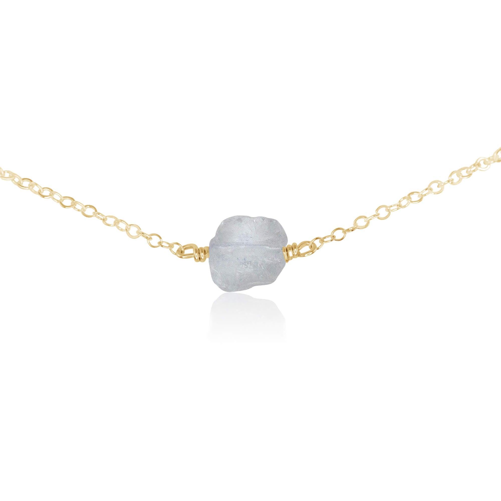 Natural Raw Quartz Crystal Nugget Choker Necklace - Healing Stone Jewelry for Women, Boho Chic Accessory | Perfect for Meditation, Yoga & Spiritual Healing