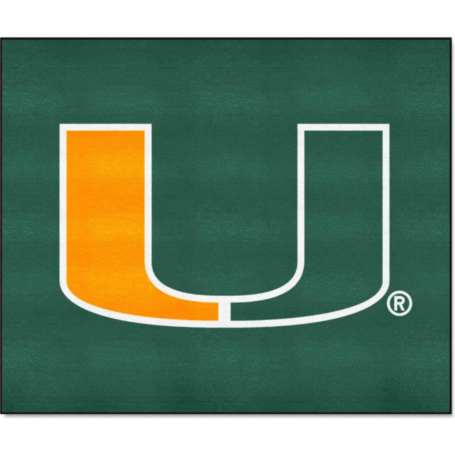 University of Miami Fan Mats - Officially Licensed Tailgater Mat for Game Day, Outdoor Parties & Picnics - Durable College Team Carpet for Sports Enthusiasts
