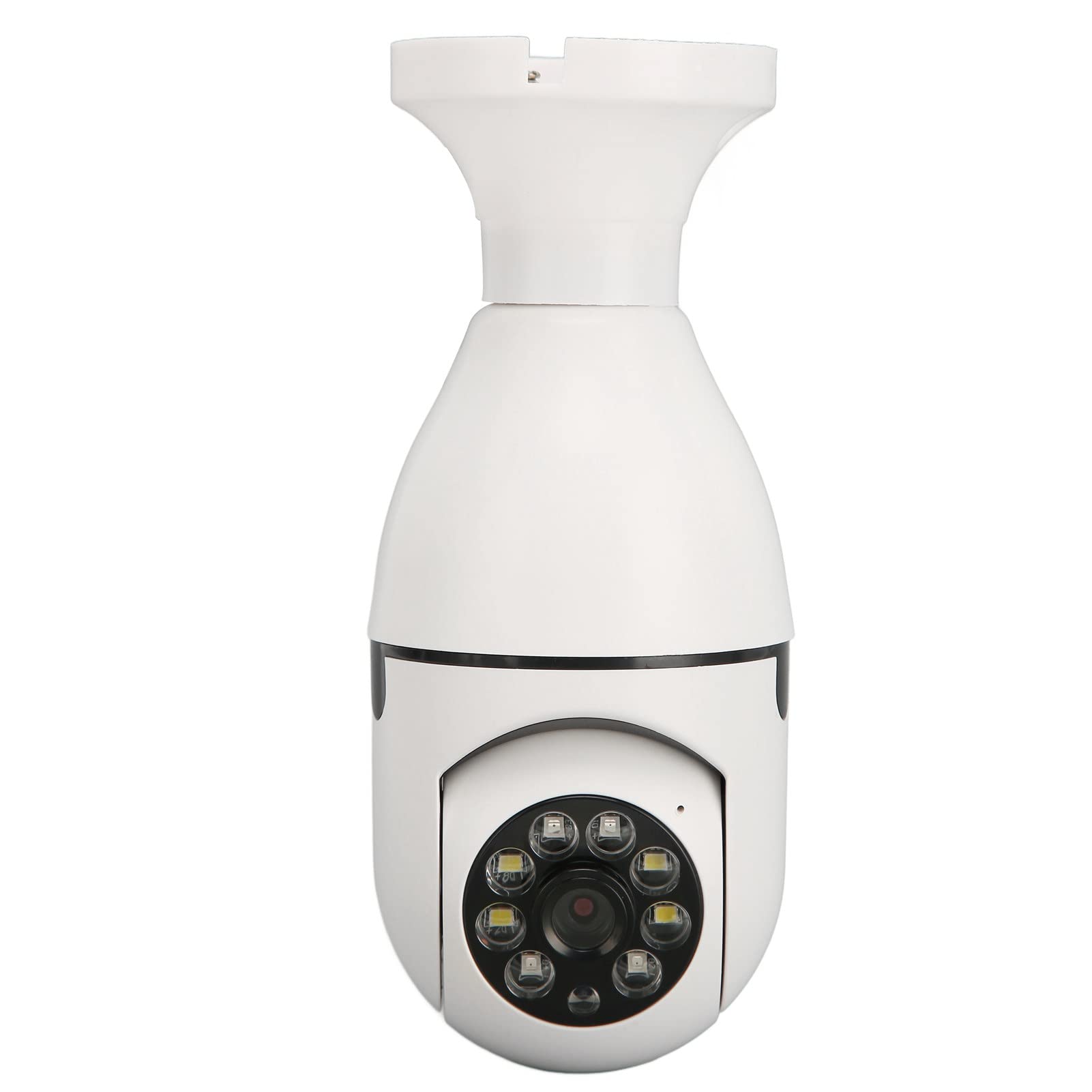 Wireless WiFi 360° Dome Security Camera with E27 Light Socket - 1080P HD Indoor/Outdoor Surveillance, Motion Detection Alarm & Night Vision | Perfect for Home, Garage, Porch and Backyard Monitoring