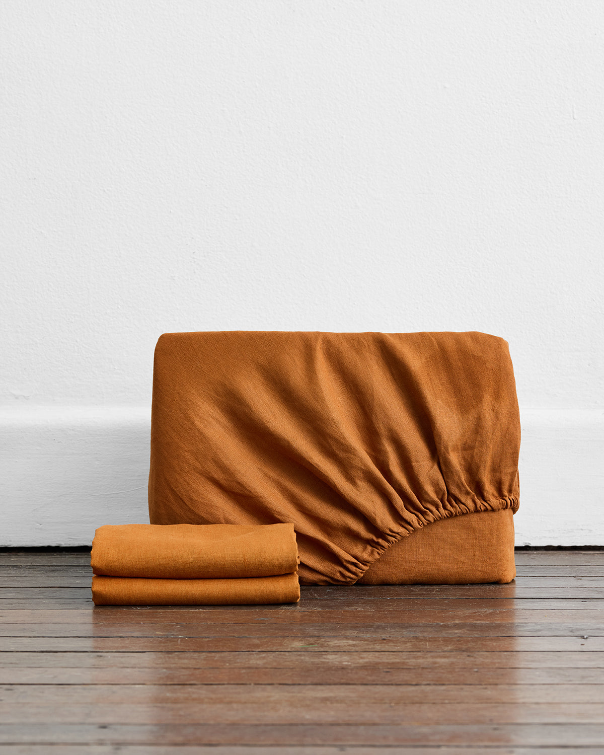 100% French Flax Linen Fitted Sheet Set - Breathable & Eco-Friendly Bedding for Hot Sleepers - Perfect for Summer Nights & Allergy Relief