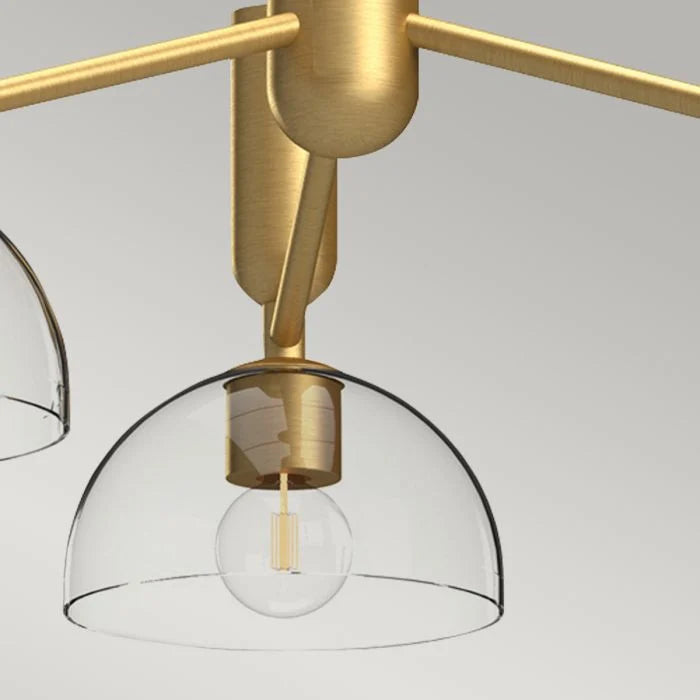 Alora Mood Jude 3-Light Chandelier in Brushed Gold & Matte Black - Elegant Dining Room & Bedroom Lighting Fixture