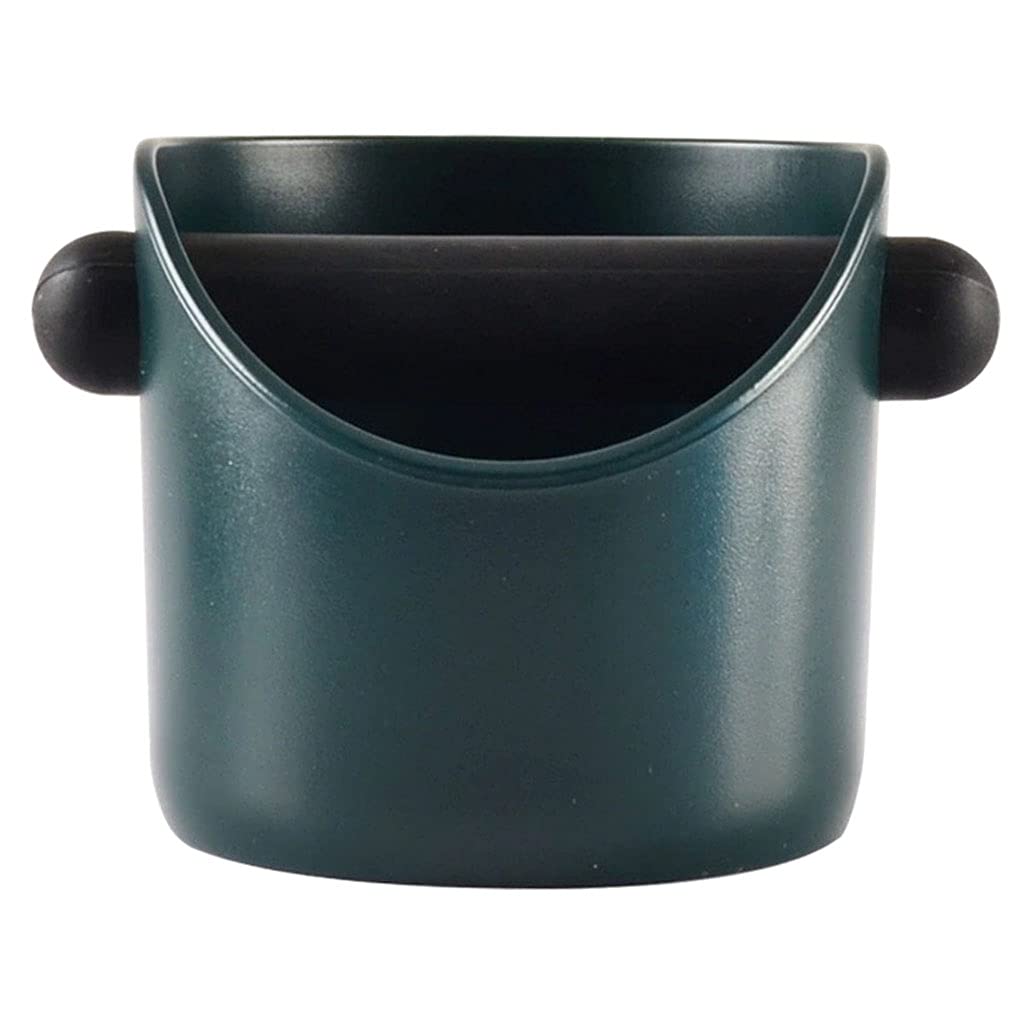 ABS Coffee Knock Box - Durable Detachable for Espresso Grinds | Dark Green for Home & Cafes