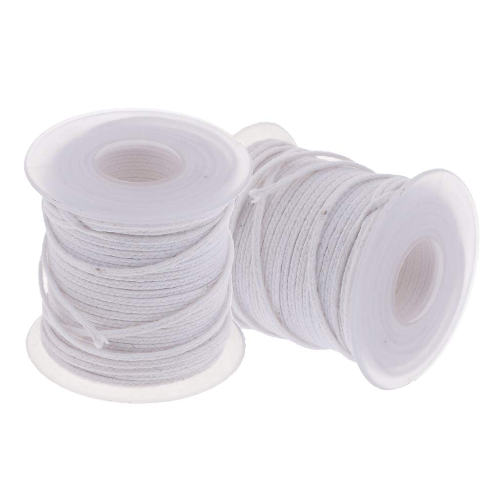 Premium Cotton Round Wick for Oil Lamps - 2 Pack | Long-Lasting & Eco-Friendly Candle Wicks for Indoor & Outdoor Use | Perfect for Emergency Lighting, Camping & Home Decor