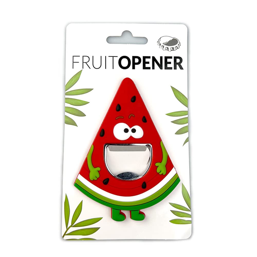 Watermelon Shaped Bottle Opener - Fun & Creative Fruit Beer Bottle Opener for Men, Dad, Boyfriend, Bartender - Perfect for Summer BBQs, Pool Parties & Gifts