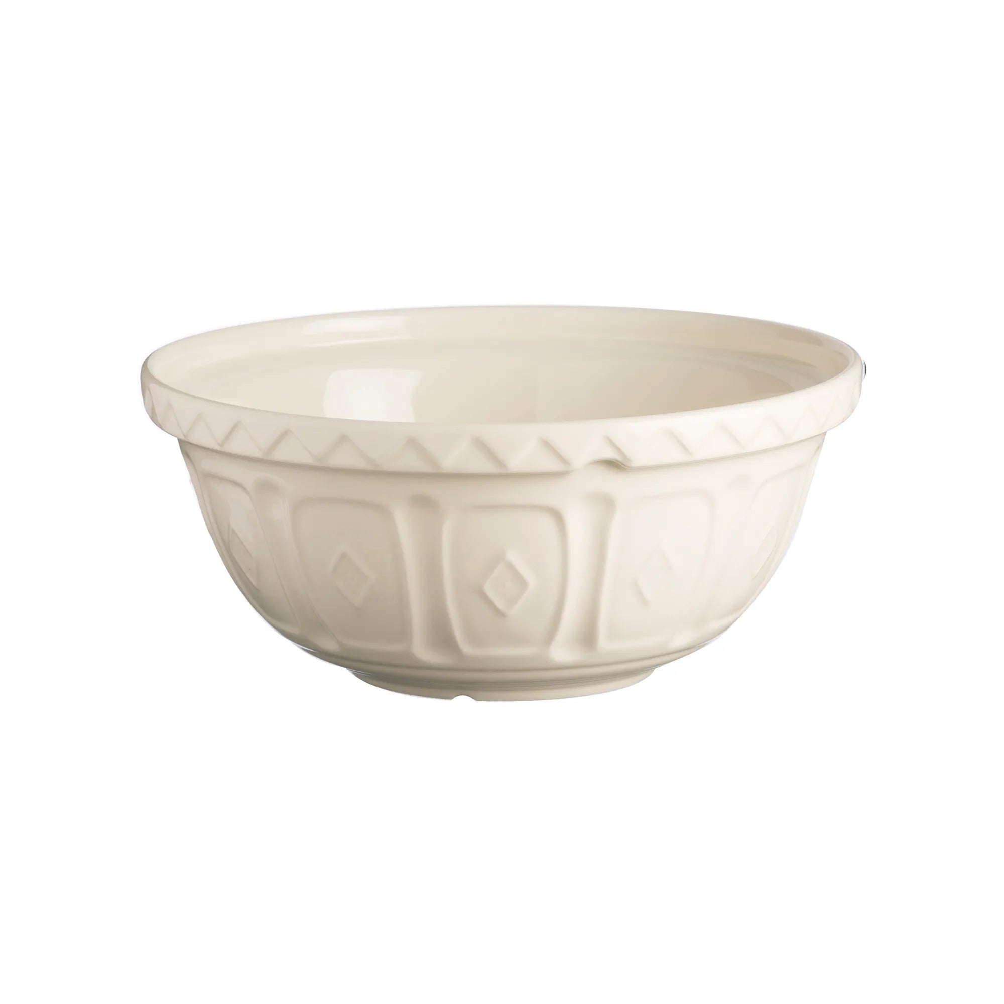 MASON CASH Mixing Bowl Set - 3-Piece Ceramic Mixing Bowls with Non-Slip Base, Tribal Creme Design - Perfect for Baking, Cooking, Meal Prep & Kitchen Decor