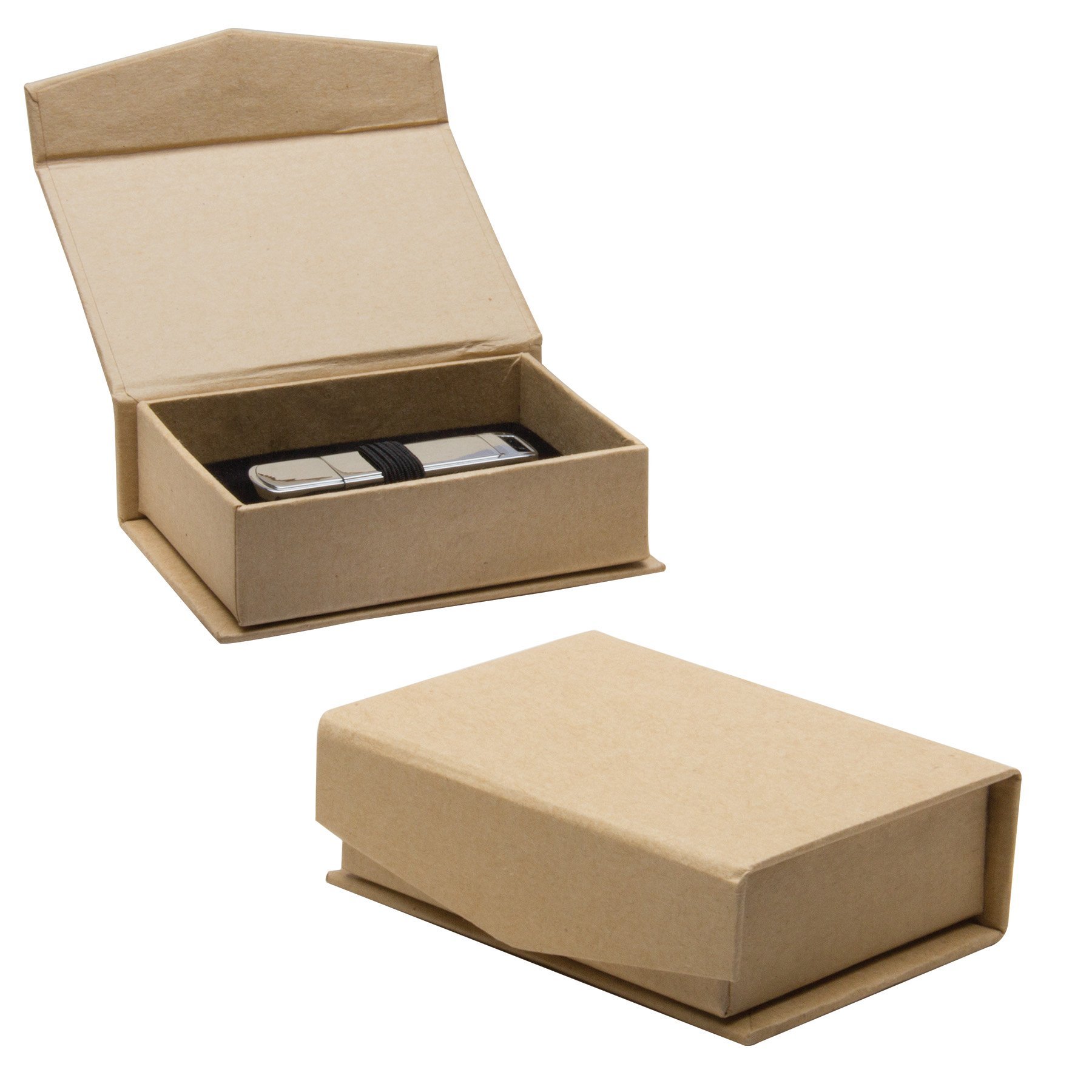 Eco-Friendly Brown Kraft USB Flash Drive Storage Box - Perfect for Organizing & Gifting Electronics Accessories