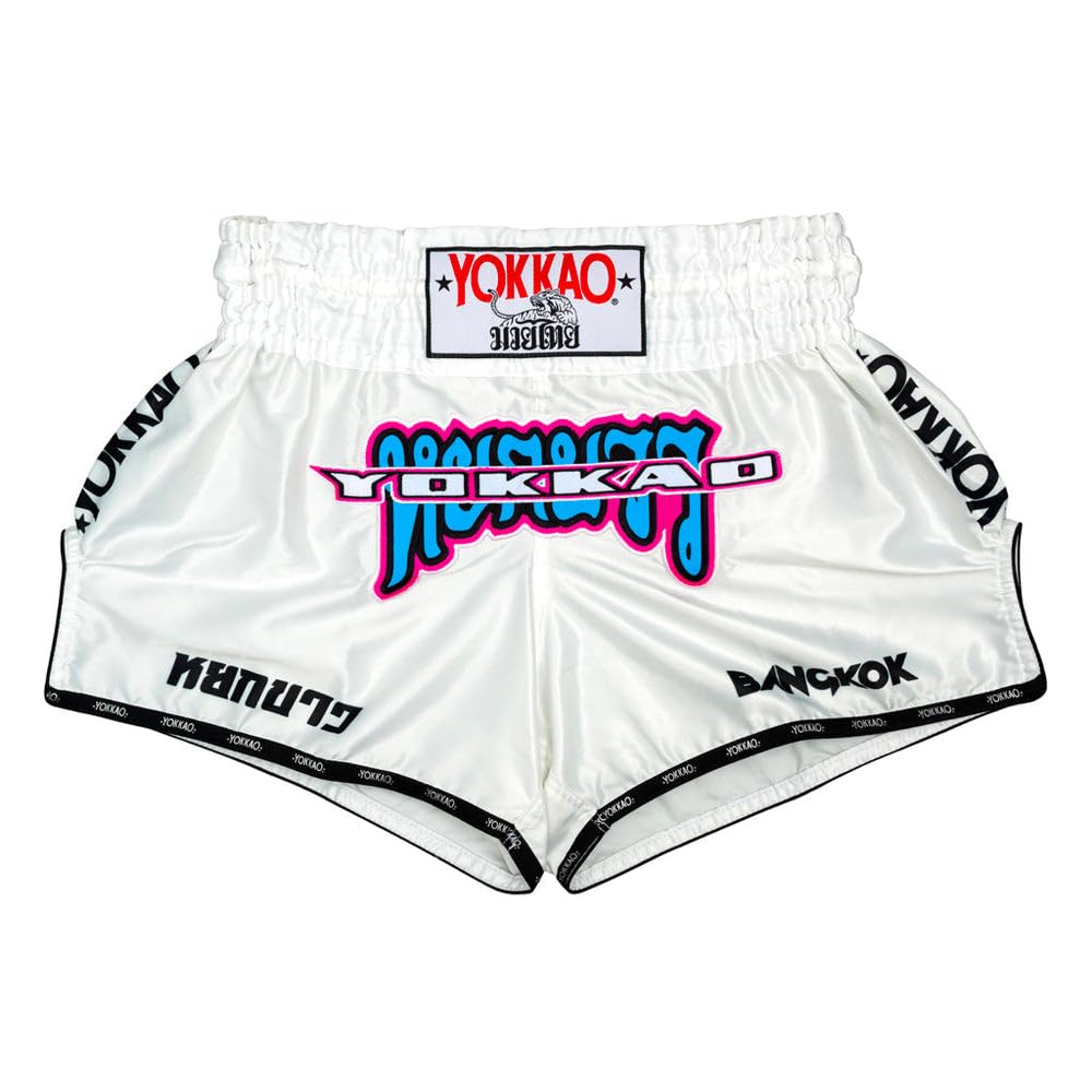 YOKKAO Muay Thai Boxing Shorts for Men & Women - Premium Satin MMA Shorts for Training & Competition | Perfect for Kickboxing, Muay Thai, MMA & Fitness Workouts