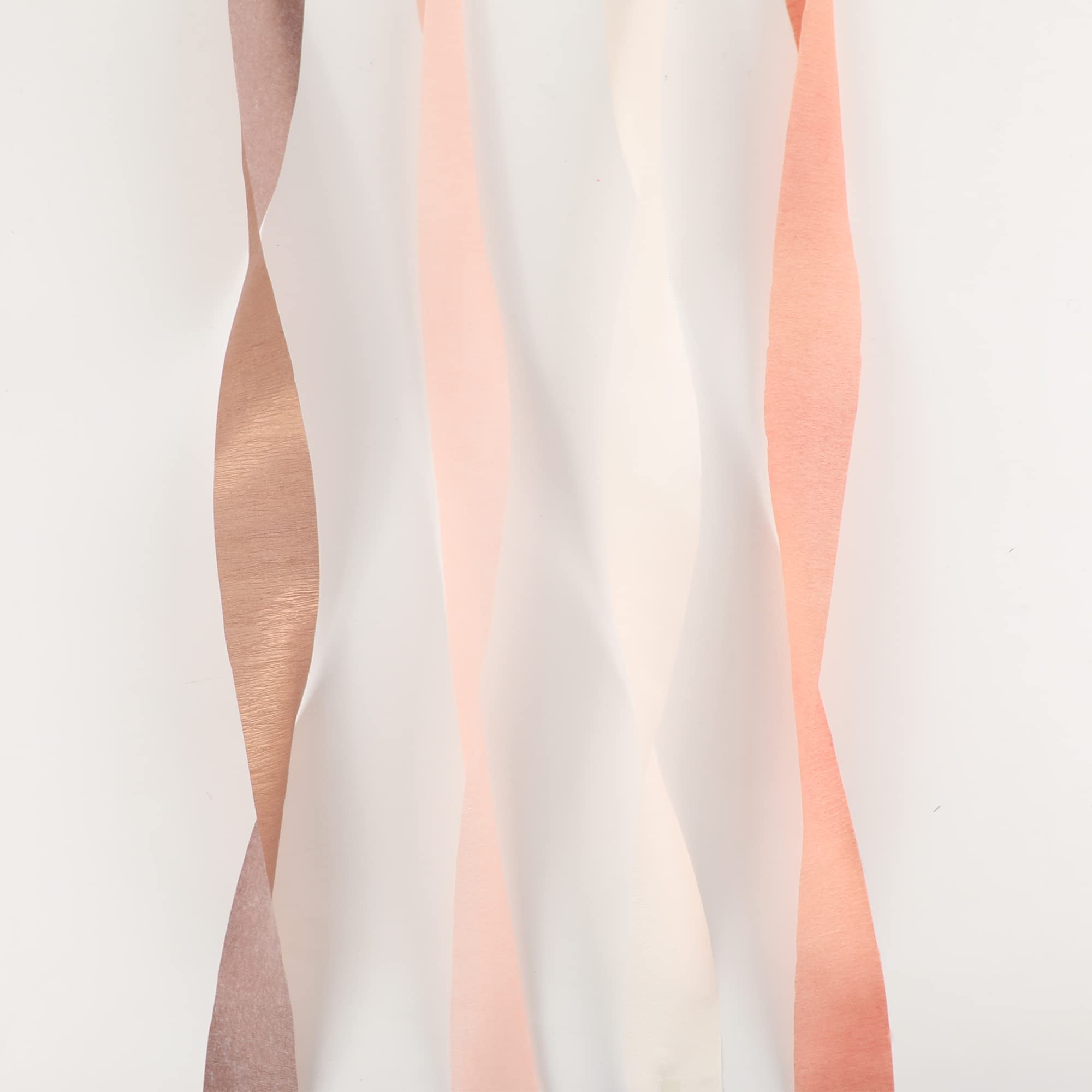 Fonder Mols 12 Rolls Rose Gold & Dusty Pink Crepe Paper Streamers - Elegant Wedding, Bachelorette, Birthday Party Decorations | Perfect for Baby Showers, Bridal Showers & Romantic Party Backdrops