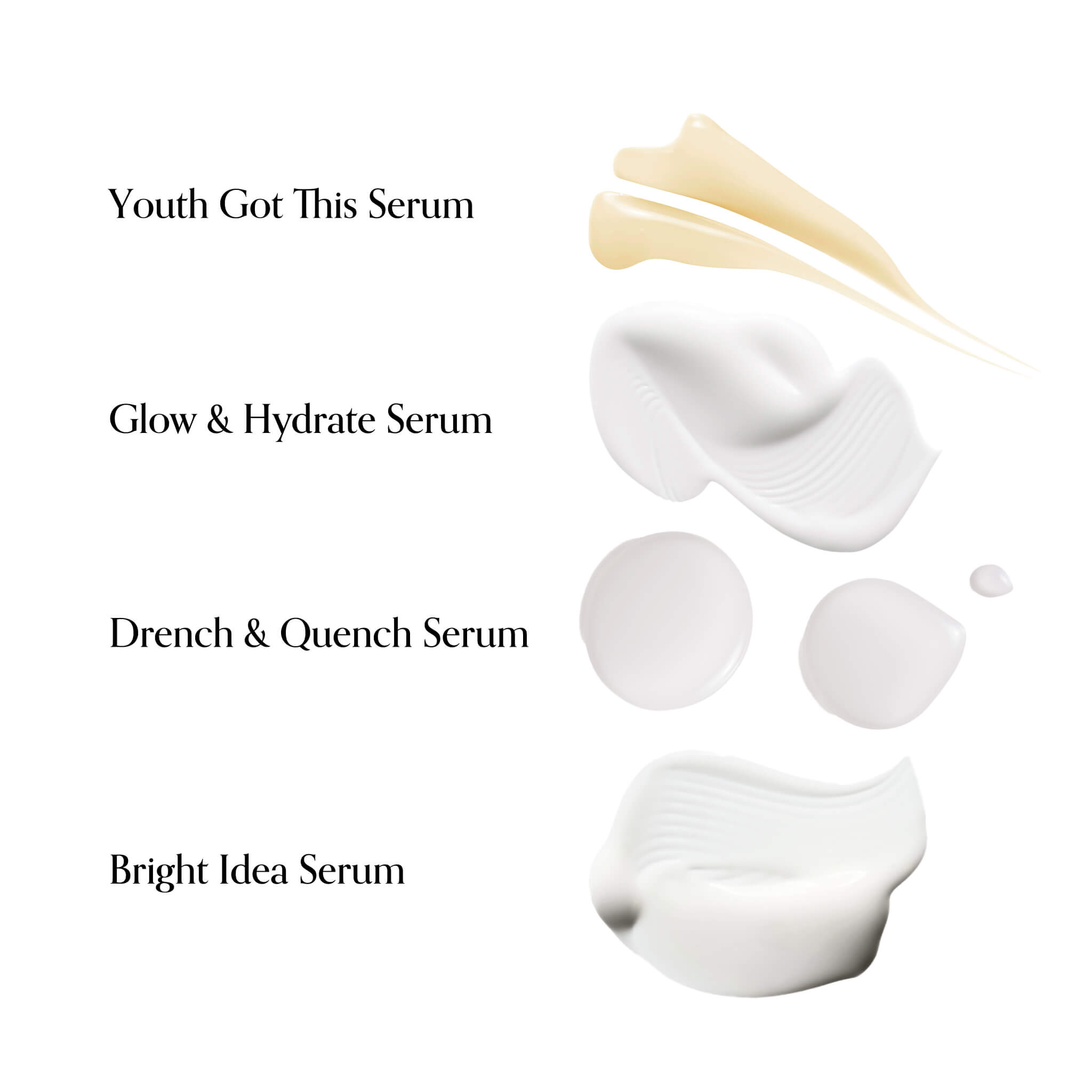 4-Piece Anti-Aging Serum Set for Face - Vitamin C, Hyaluronic Acid, Retinol & Niacinamide Serums - Brightening, Hydration & Wrinkle Reduction Skincare Routine - Perfect for Daily Use & Night Care