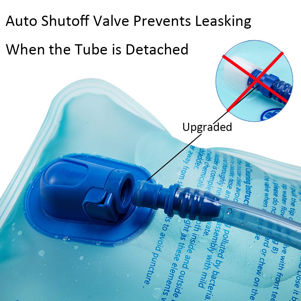 2L Leak Proof Outdoor Hydration Bladder - Lightweight Water Reservoir for Hiking, Cycling, Camping & Backpacking Adventures
