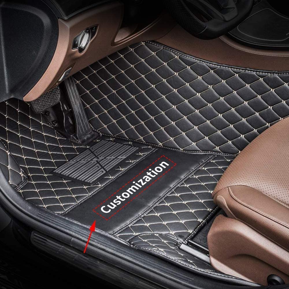 Custom All-Weather Waterproof Car Floor Mats for 99% Sedan SUV Sports Cars - Full Protection Leather Design for Men & Women in Pink - Ideal for Daily Commute, Road Trips & Outdoor Adventures