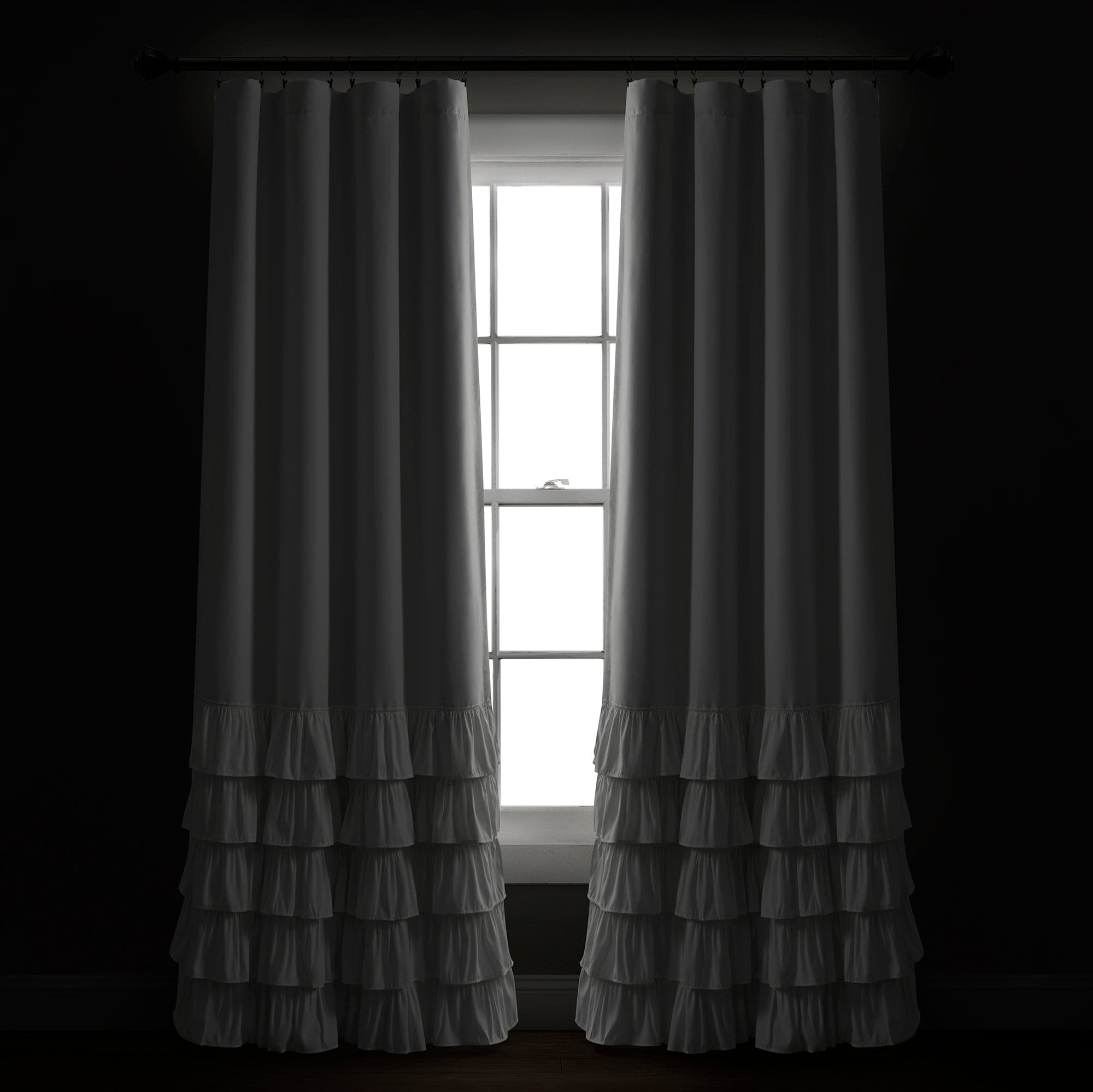 Allison Ruffle 100% Blackout Window Curtain Panel - Thermal Insulated Room Darkening Drapes for Bedroom, Living Room & Nursery - Noise Reducing & Energy Efficient Home Decor