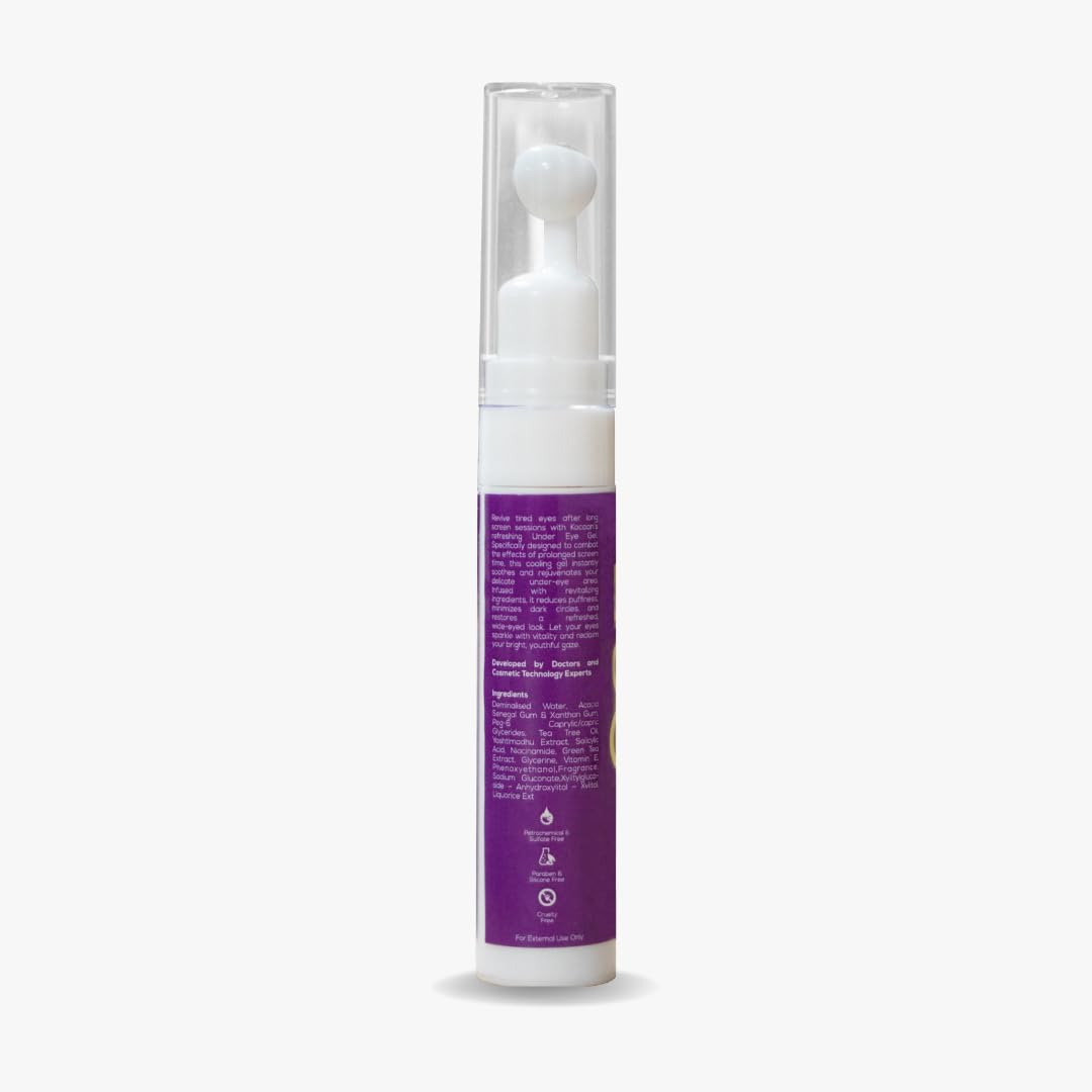 Kocoon Cooling Under Eye Gel for Teens - Hydrating & Soothing Dark Circles, Puffiness Relief - Perfect for School, Sleepovers & Daily Skincare Routine