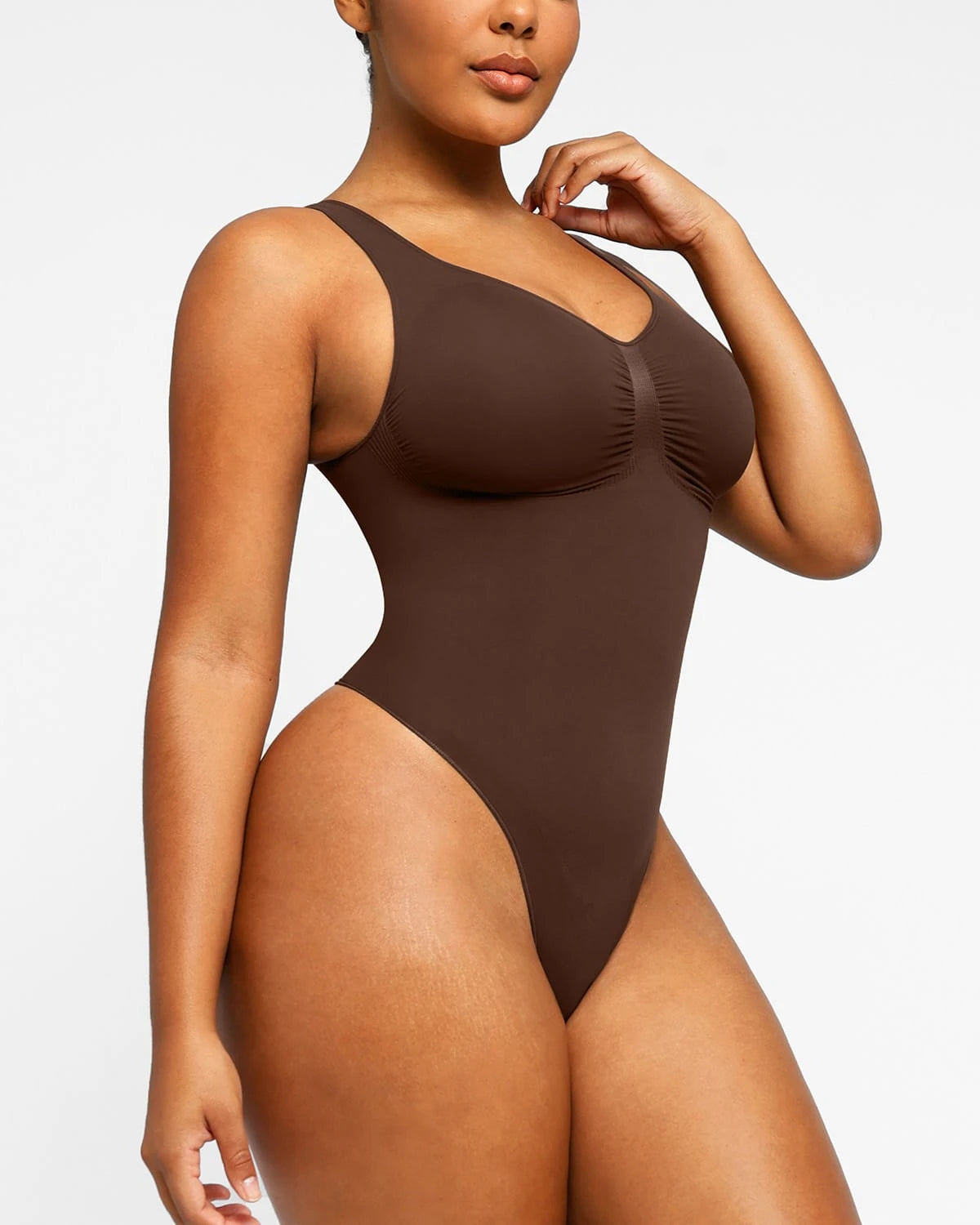 Sexy 2.0 V Neck Thong Bodysuit for Women - Stretchy Lingerie Bodysuit with Snap Closure - Perfect for Date Night, Boudoir Photography & Loungewear