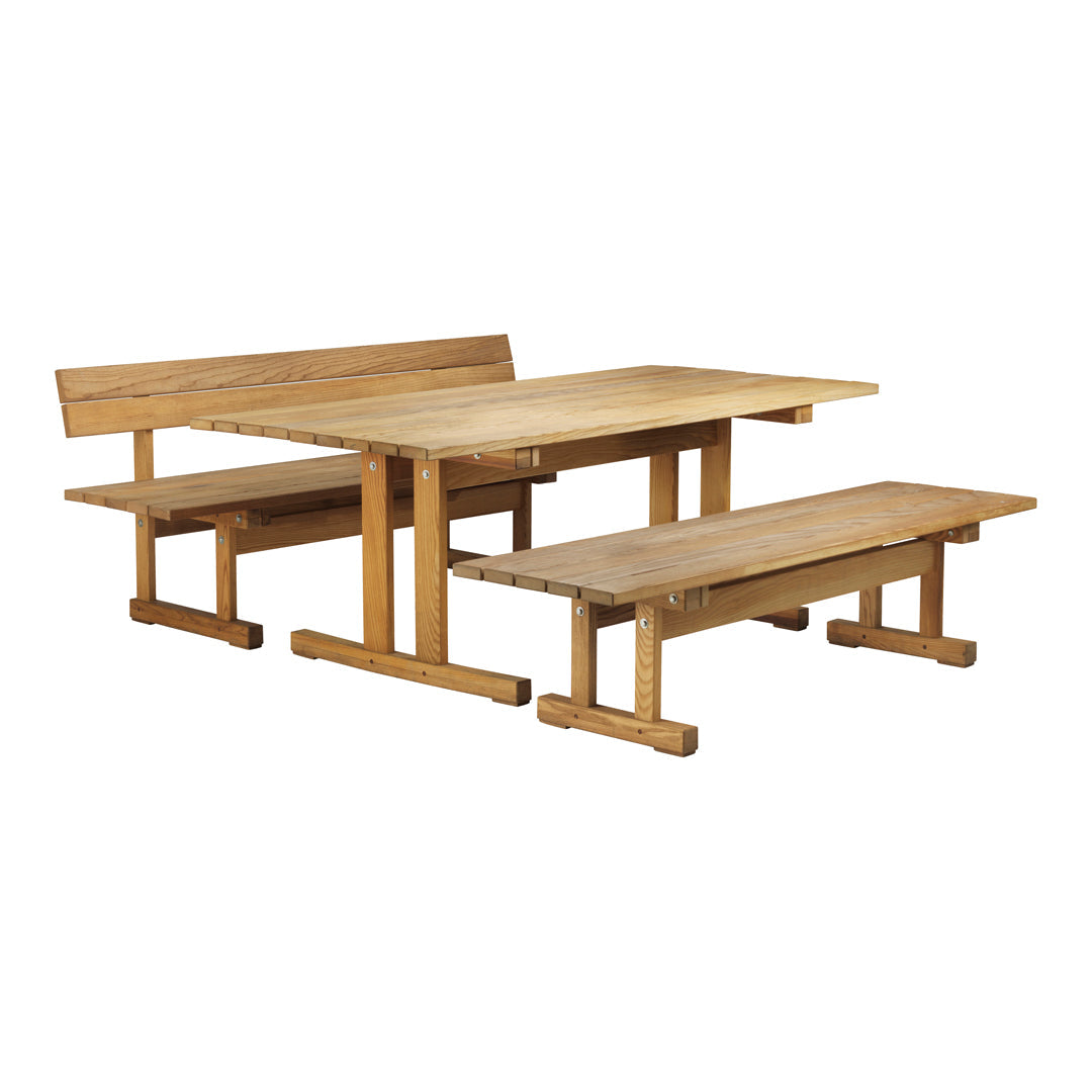 Ermelunden Outdoor Bench - Durable Weather-Resistant Garden Bench for Patio, Backyard, and Park - Perfect for Relaxing and Entertaining Outdoors