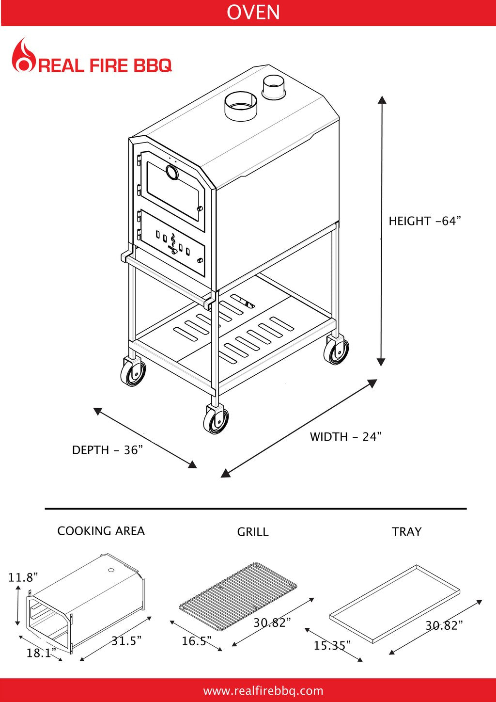 Premium Nuke Outdoor Wood Fired Pizza Oven – Portable Backyard Cooking for Pizza, Bread & Roasts – Perfect for Patio, Garden & Camping