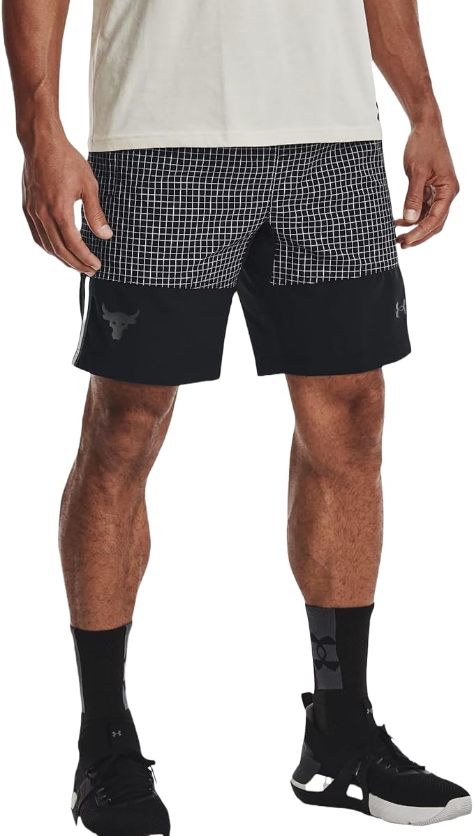 Under Armour Men's Project Rock Unstoppable Workout Shorts - Black | Breathable & Quick-Dry Gym Shorts for Running, Training & Fitness | AS1 Alpha Size M Regular Fit