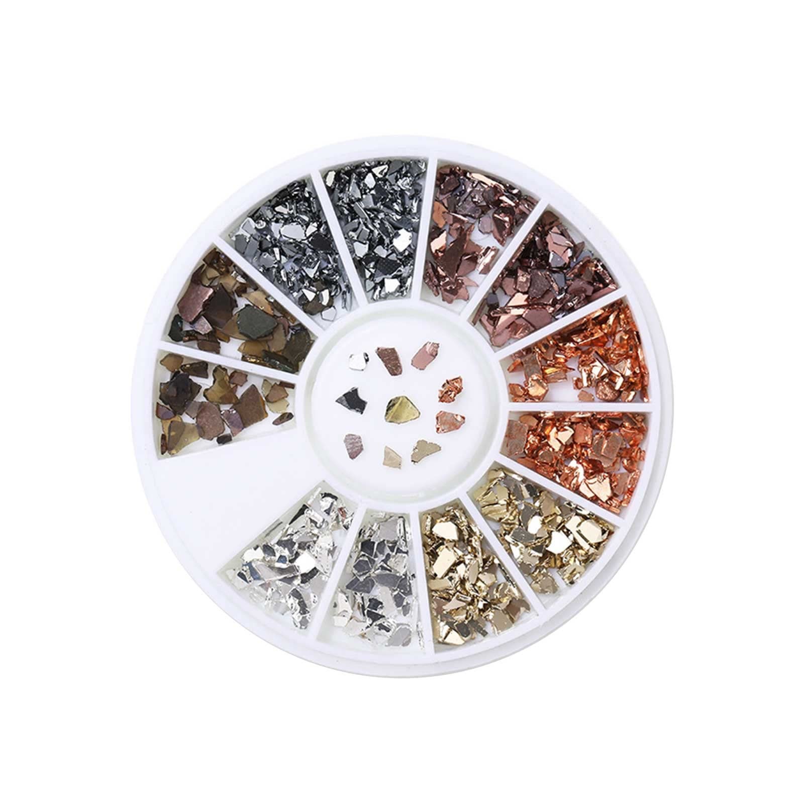 **Rhinestone Nail Art Kit - Crystal AB Clear Nail Gems & Foil Decoration for Acrylic Nails, Halloween & Christmas Nail Supplies, DIY Nail Stickers & Crafts - Perfect for Parties, Gifts & Special Occasions (Size D, One Size)**