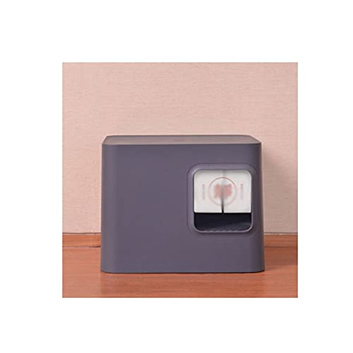 Premium Semi-Enclosed Square Cat Litter Box - Large Splash Proof & Odor Control Cat Toilet for Indoor Cats - Pet Supplies (Color B) - Perfect for Small Spaces & Multi-Cat Homes