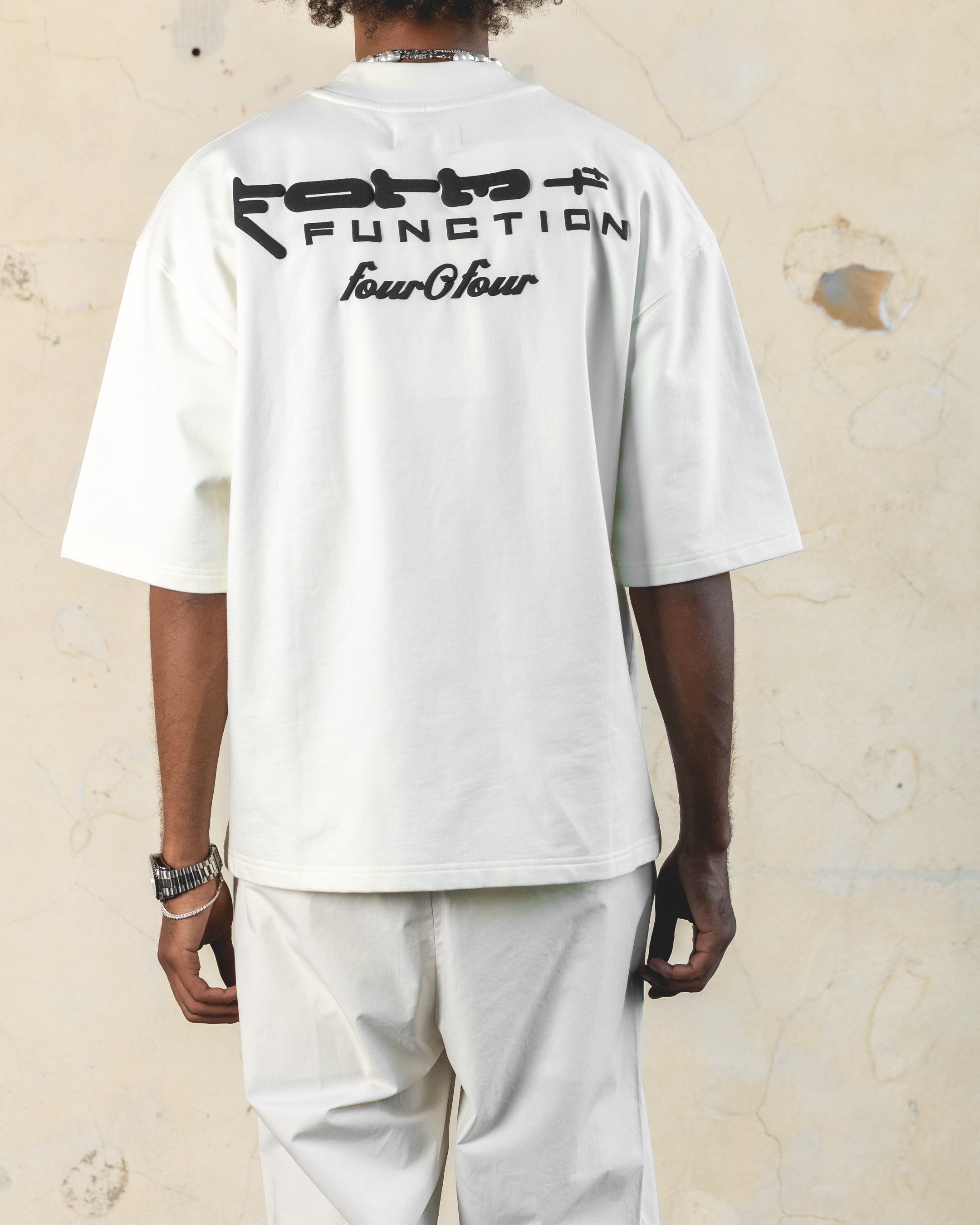 404 Function Oversized T-Shirt in Off-White | Unisex Streetwear Fashion for Casual Wear & Loungewear