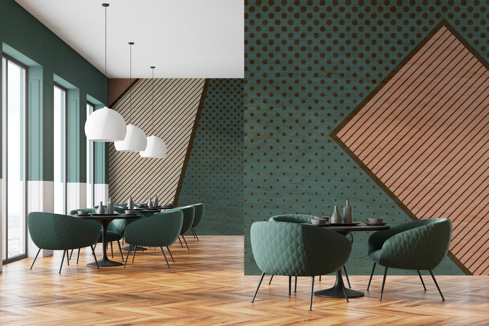 Walls by Patel 2 - Modern Geometric Pattern Play Wallpaper | Peel & Stick Removable Wall Decor for Living Room, Bedroom, Nursery & Office