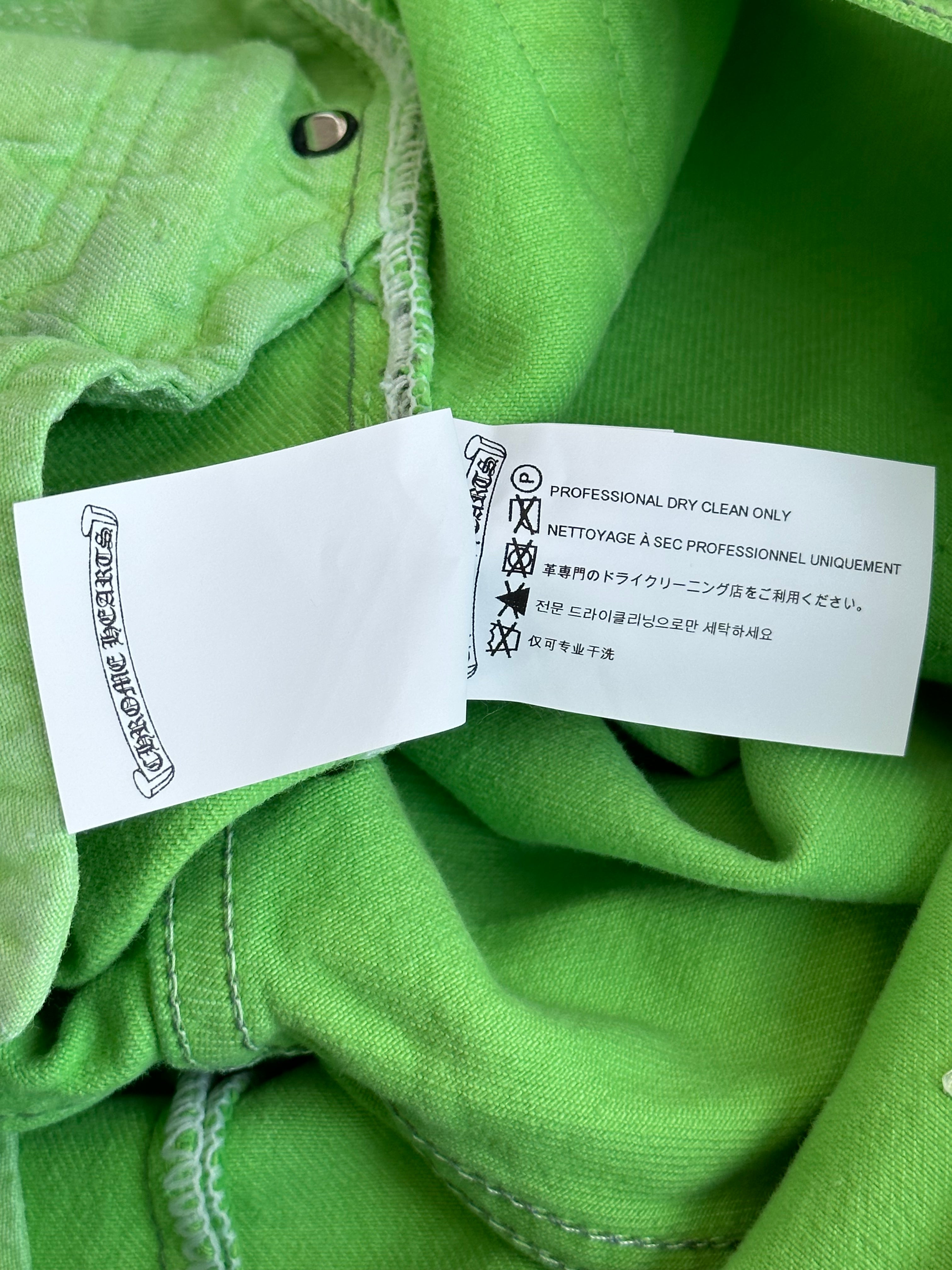 Chrome Hearts x Levi's Green & Black Cross Patch Denim Jeans for Men & Women | Vintage Style Distressed Skinny Jeans | Perfect for Streetwear, Concerts & Night Out