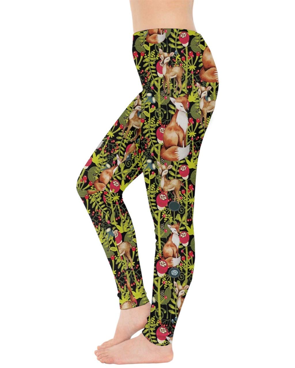 CowCow Women's Fashion Animal Print Leggings - Snake, Reptile, Crocodile & Lion Pattern Leather-Look Yoga Pants for Workout, Casual Wear & Street Style